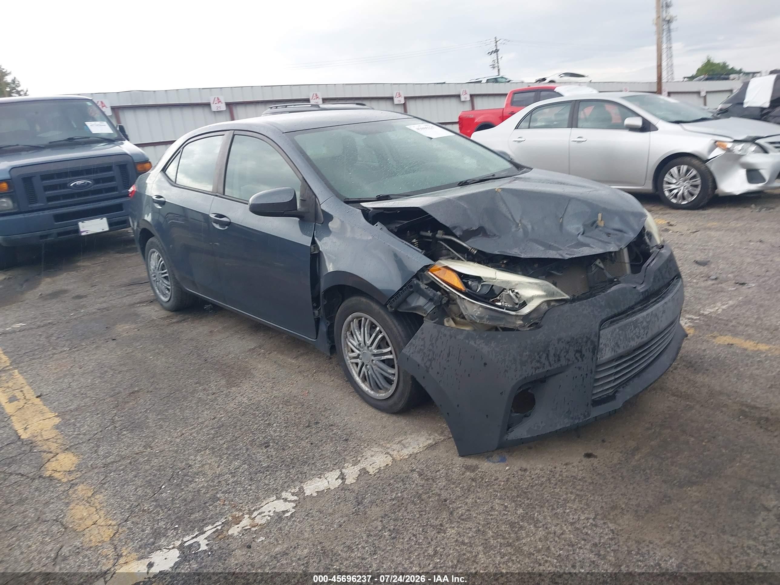 2015 Toyota Corolla Le Blue vin: 2T1BURHE3FC395792