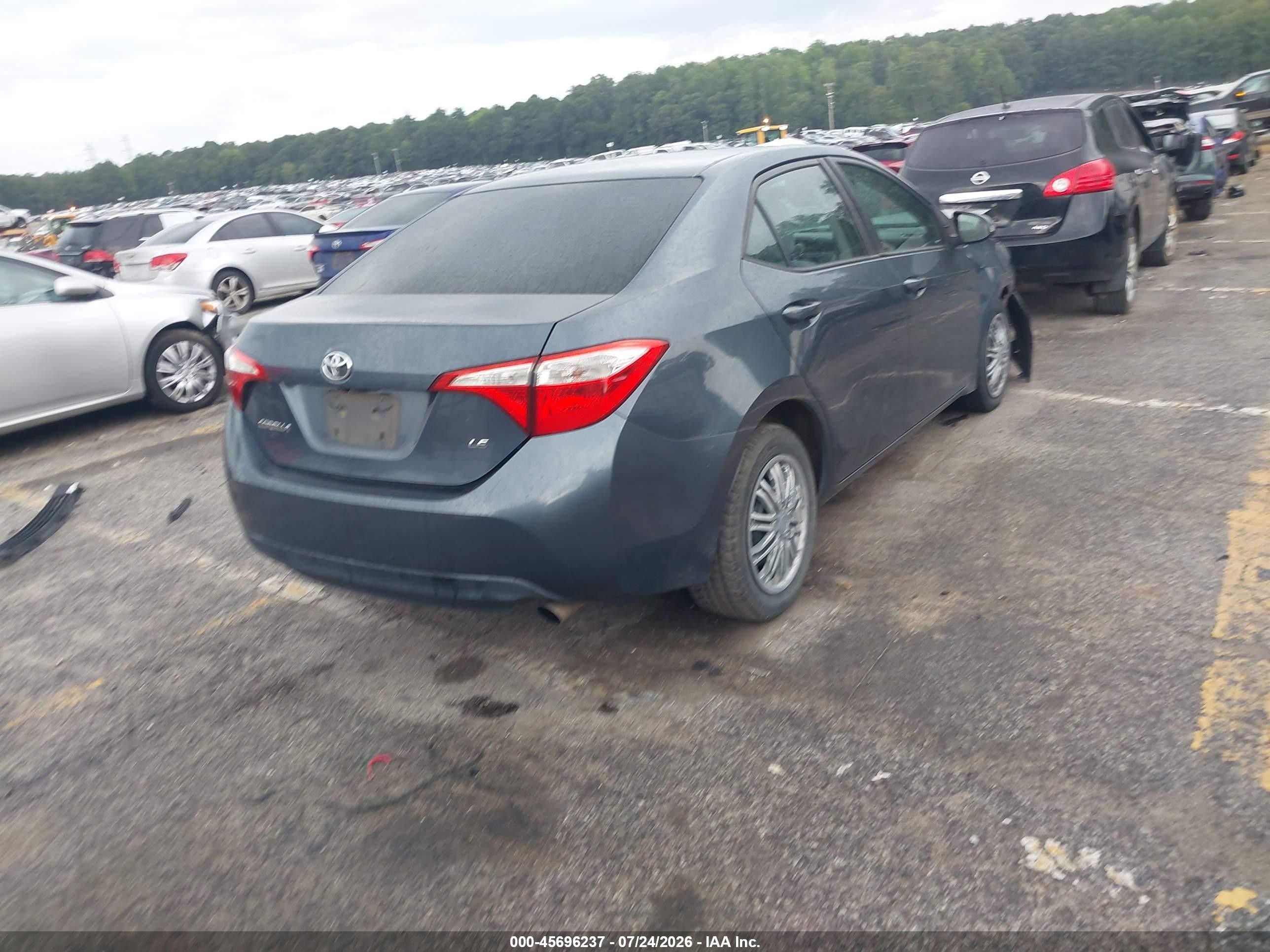 2015 Toyota Corolla Le Blue vin: 2T1BURHE3FC395792