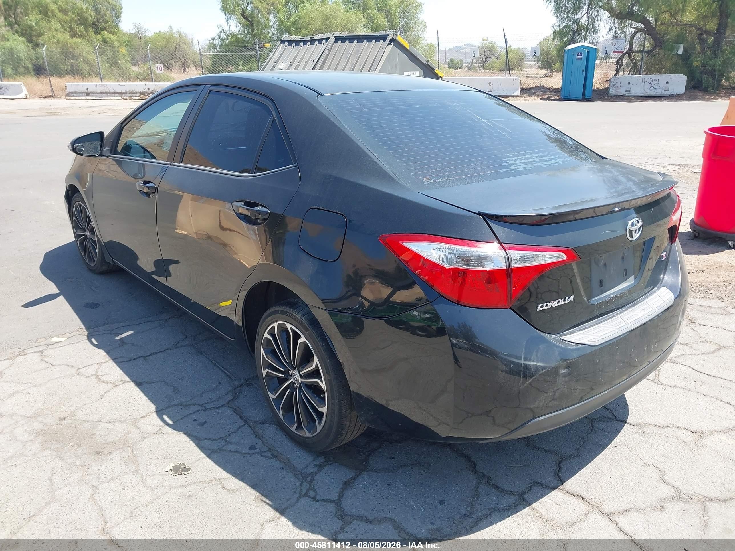 2015 Toyota Corolla S Plus Black vin: 2T1BURHE3FC446160