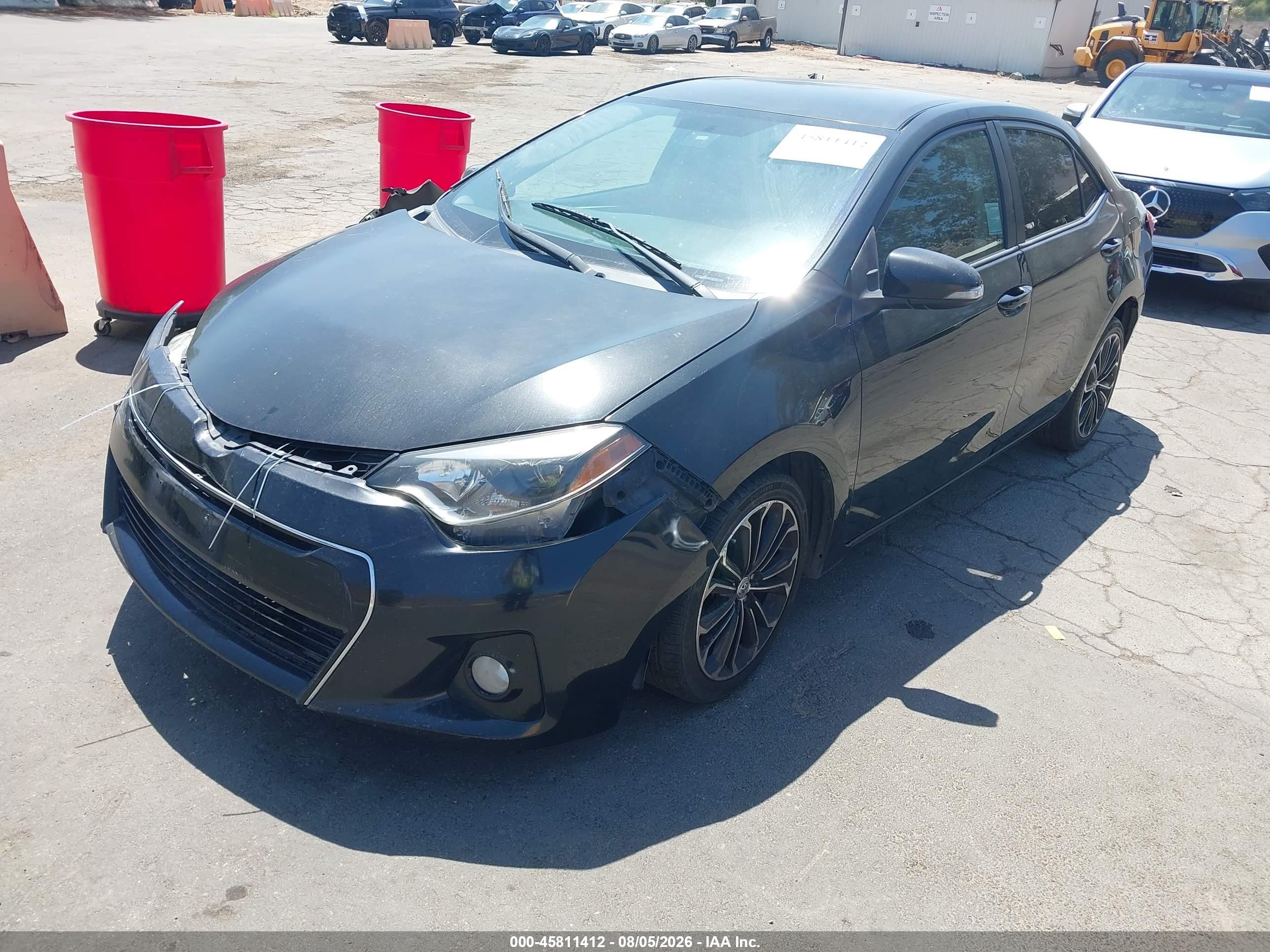 2015 Toyota Corolla S Plus Black vin: 2T1BURHE3FC446160
