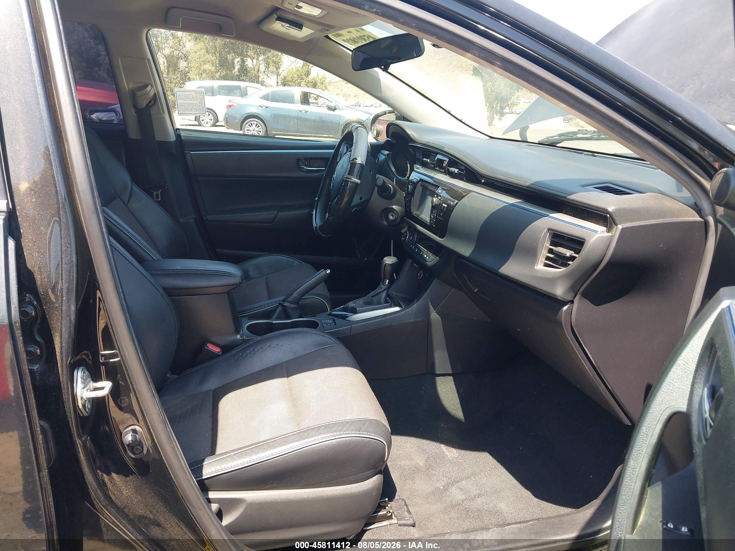 2015 Toyota Corolla S Plus Black vin: 2T1BURHE3FC446160