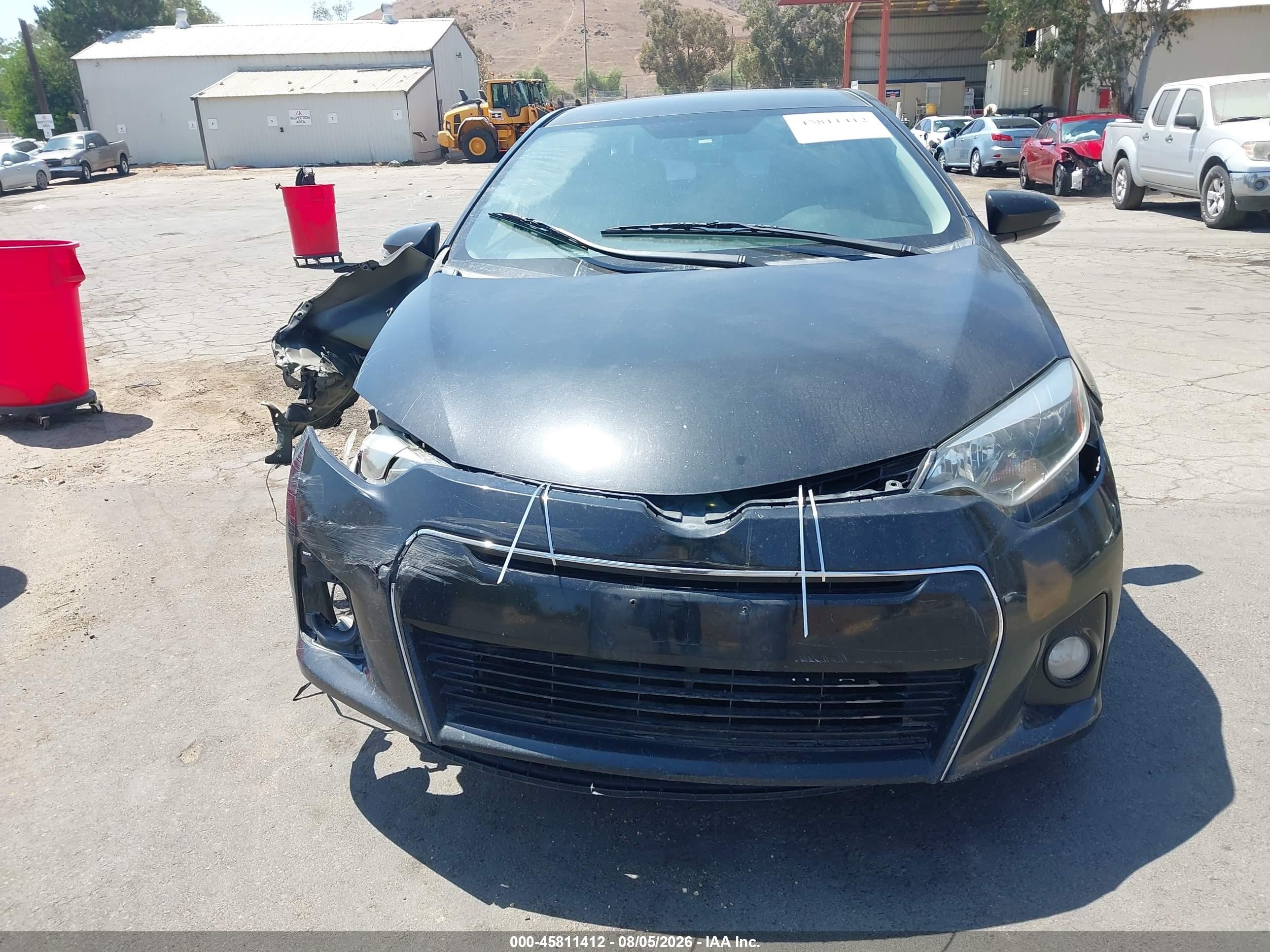 2015 Toyota Corolla S Plus Black vin: 2T1BURHE3FC446160