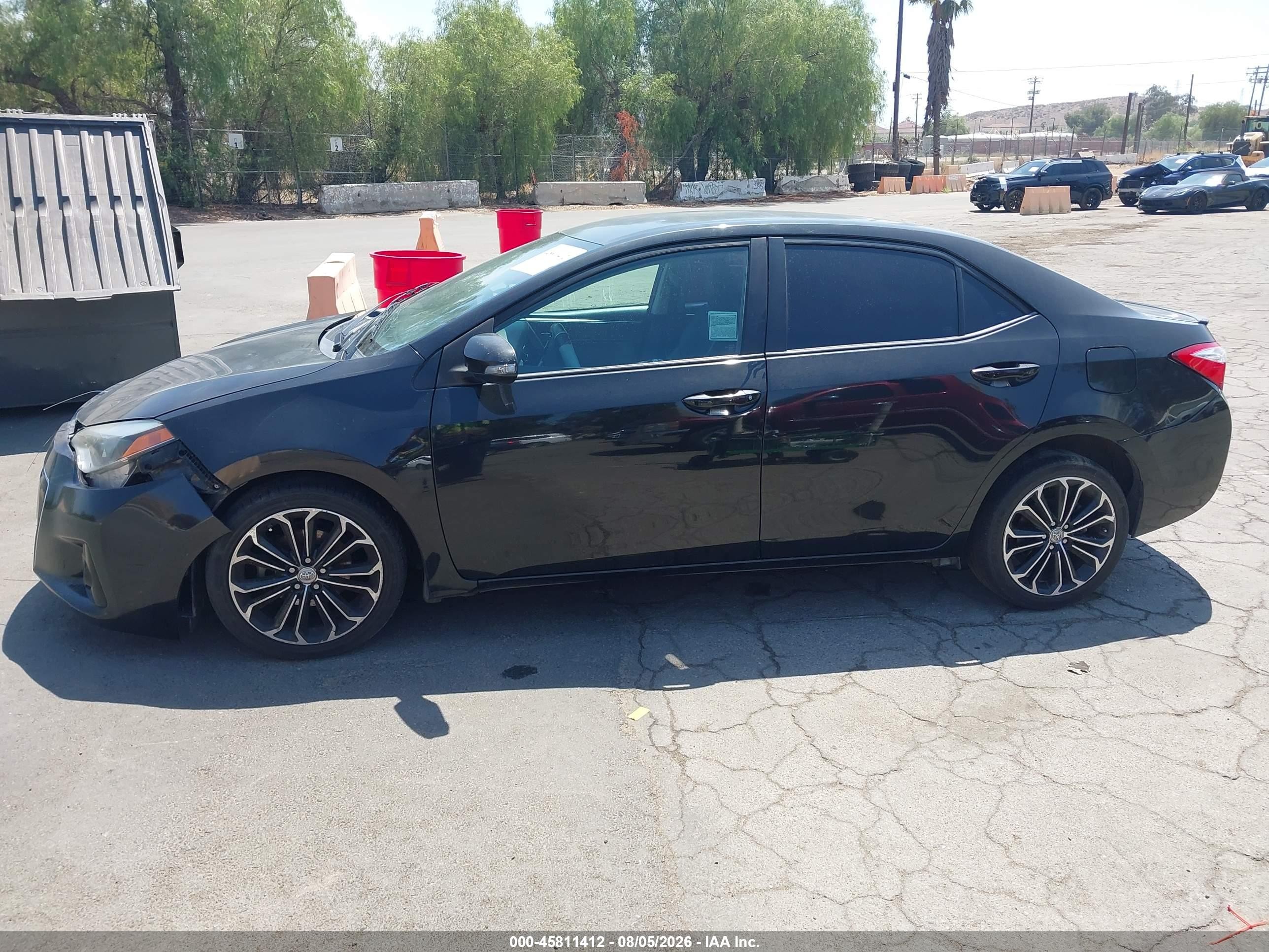 2015 Toyota Corolla S Plus Black vin: 2T1BURHE3FC446160