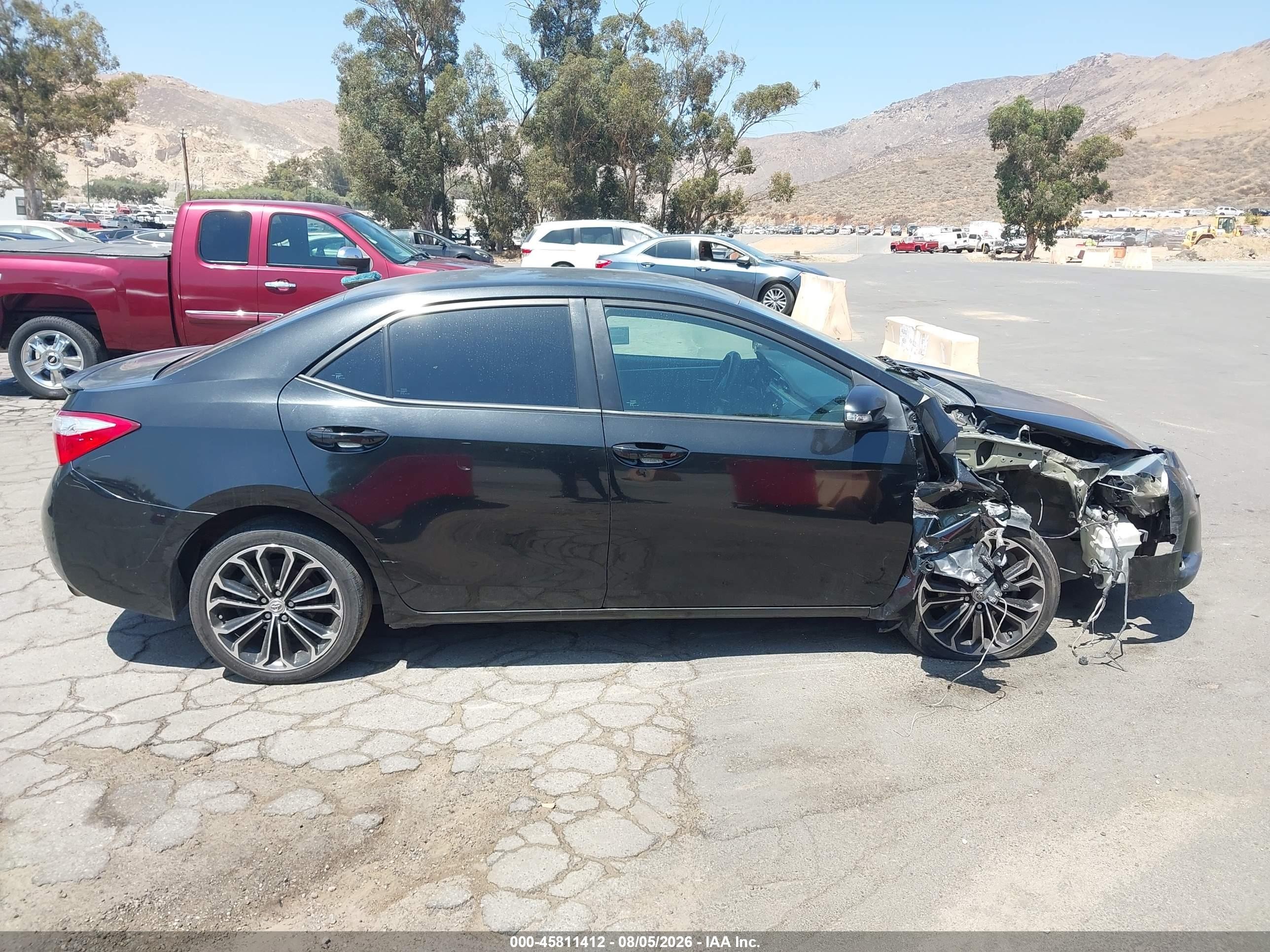 2015 Toyota Corolla S Plus Black vin: 2T1BURHE3FC446160
