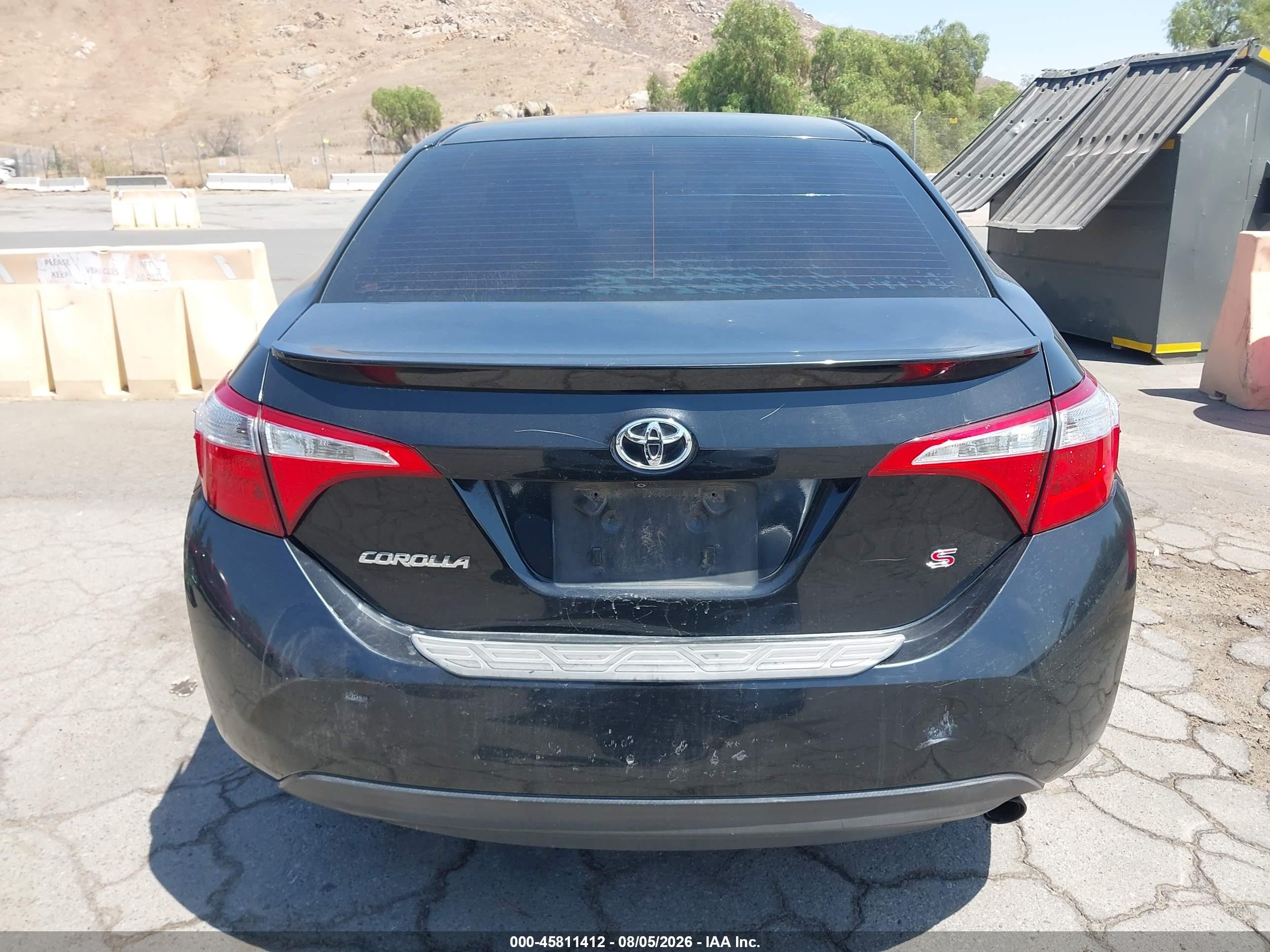 2015 Toyota Corolla S Plus Black vin: 2T1BURHE3FC446160