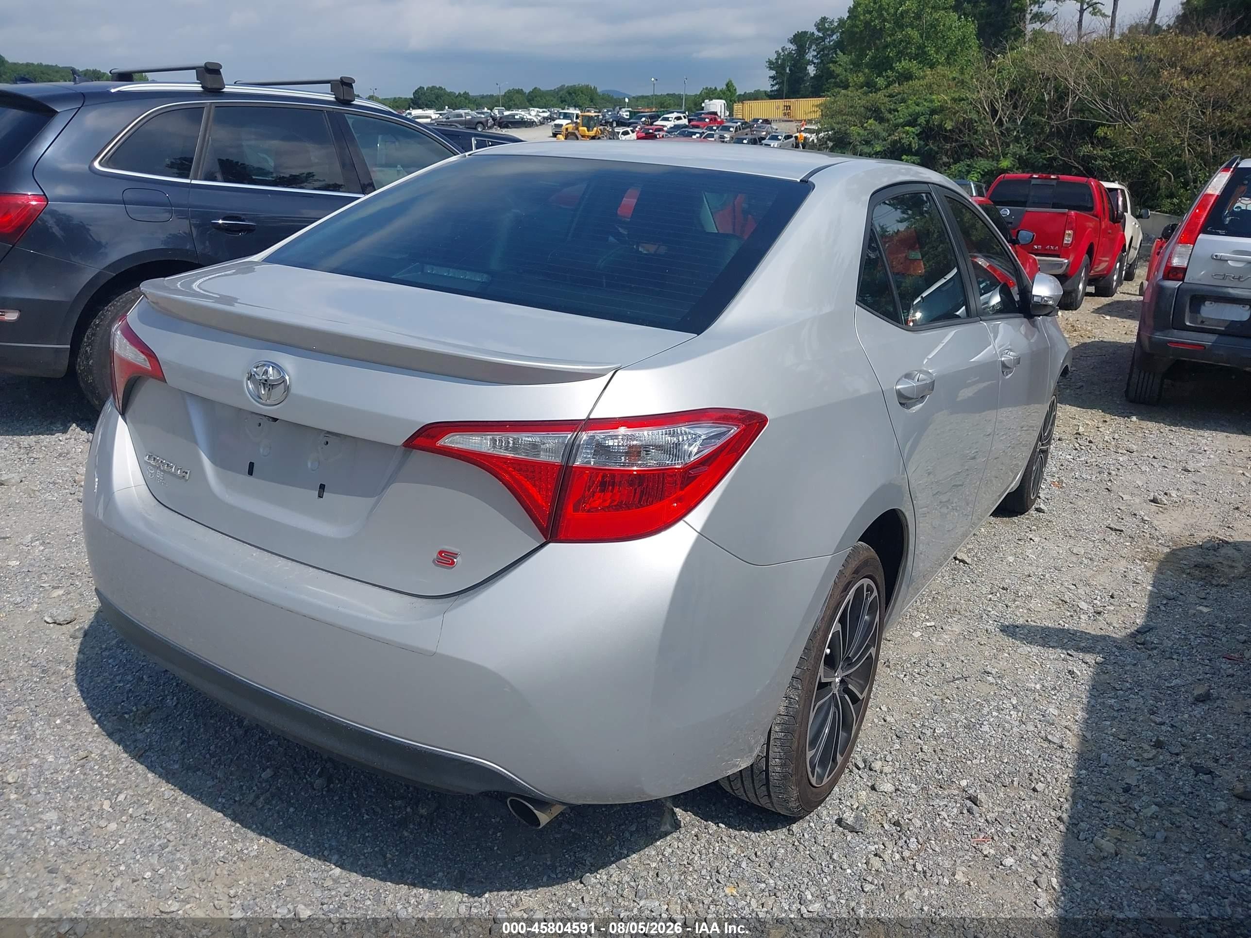 2015 Toyota Corolla S Plus Silver vin: 2T1BURHE3FC452623