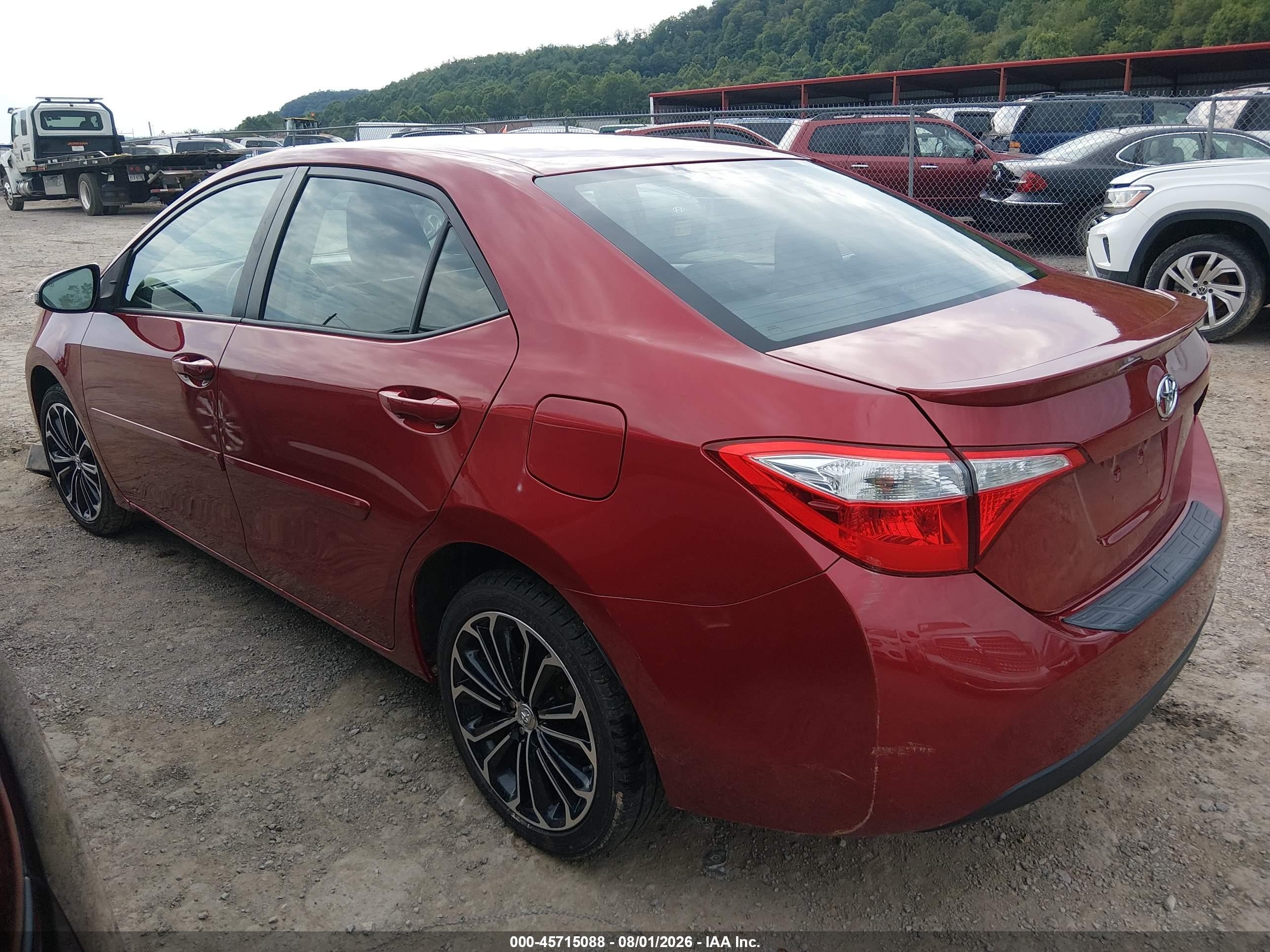2015 Toyota Corolla S Plus Red vin: 2T1BURHE3FC461998