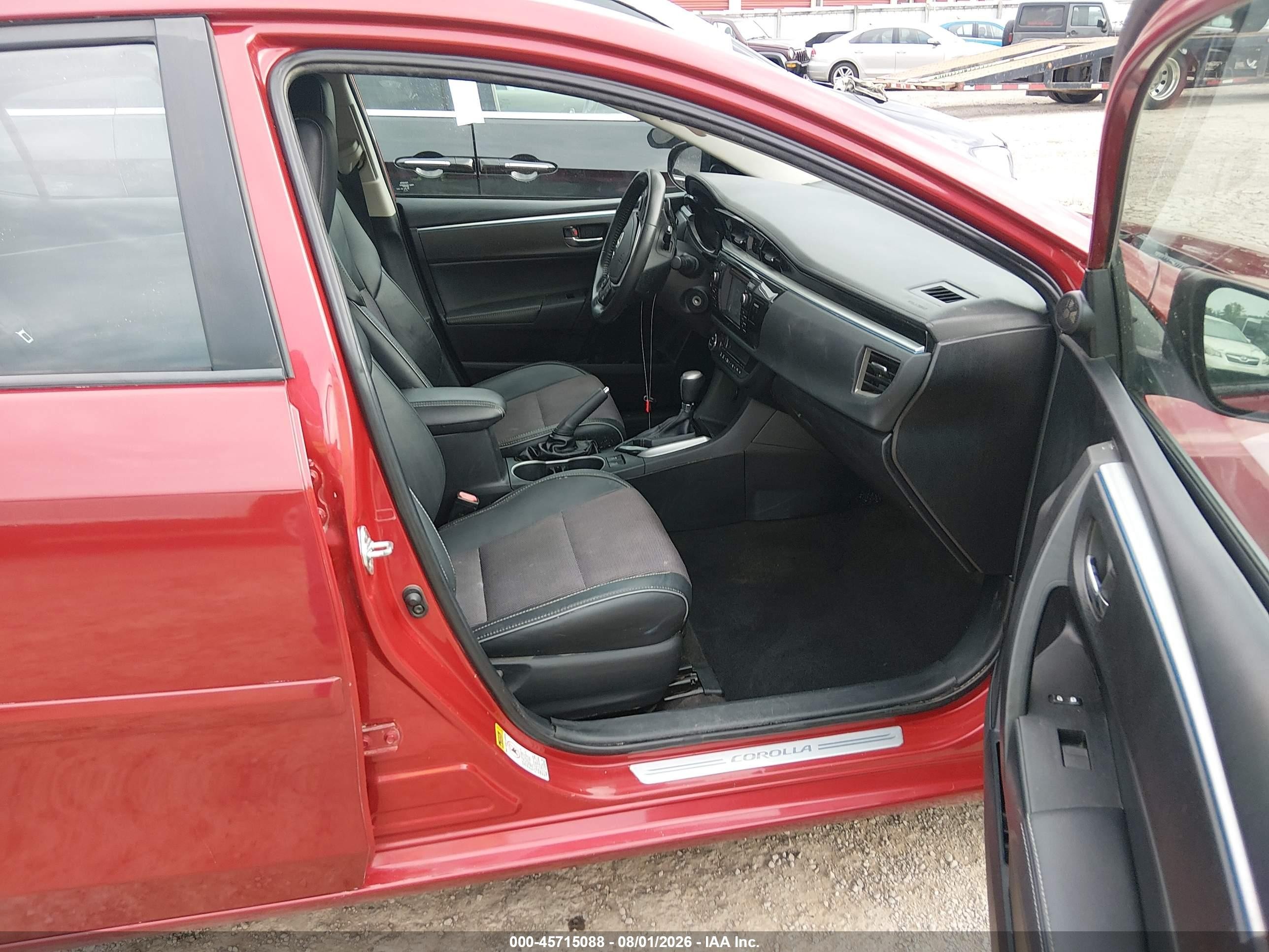 2015 Toyota Corolla S Plus Red vin: 2T1BURHE3FC461998