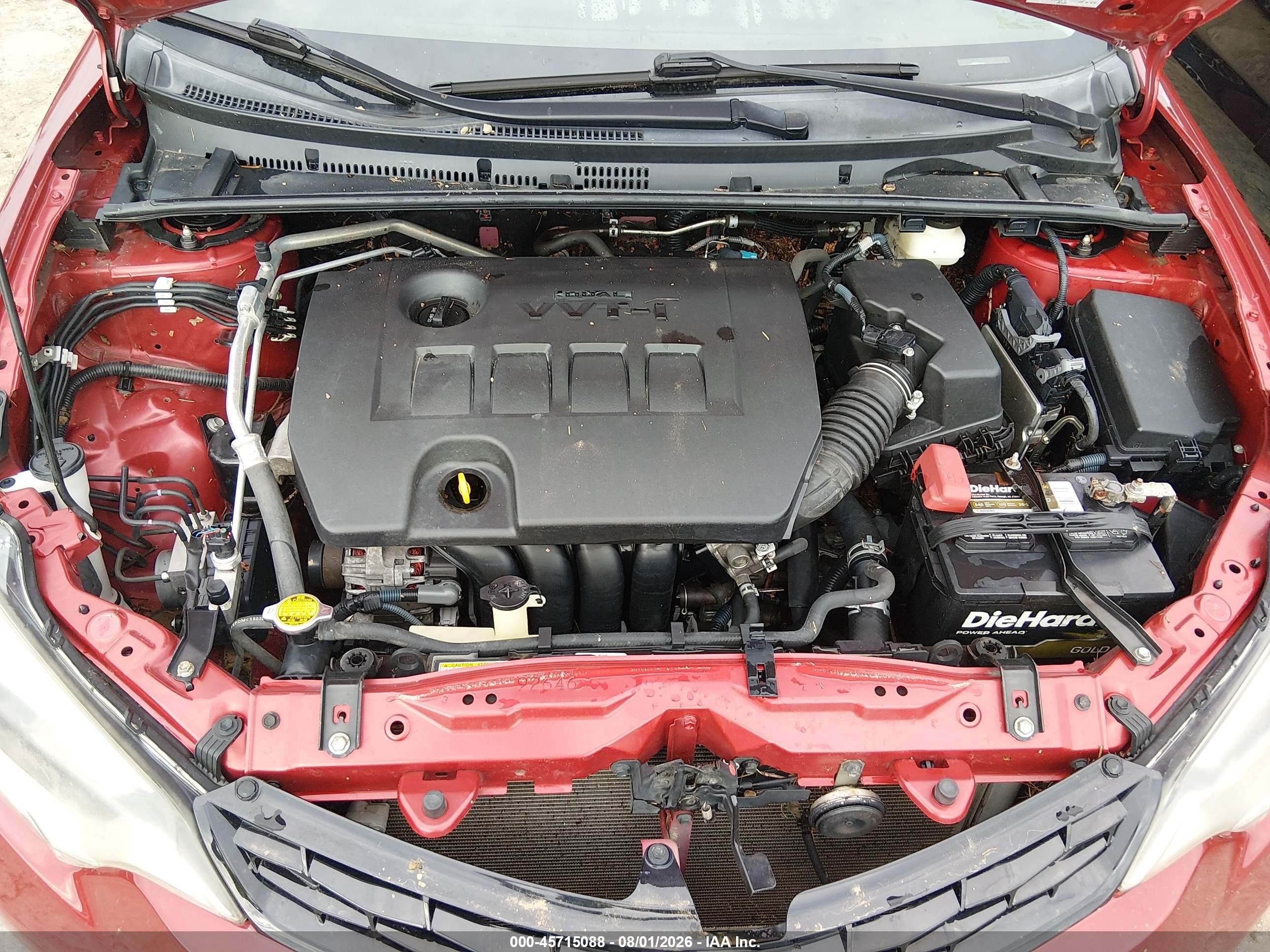 2015 Toyota Corolla S Plus Red vin: 2T1BURHE3FC461998