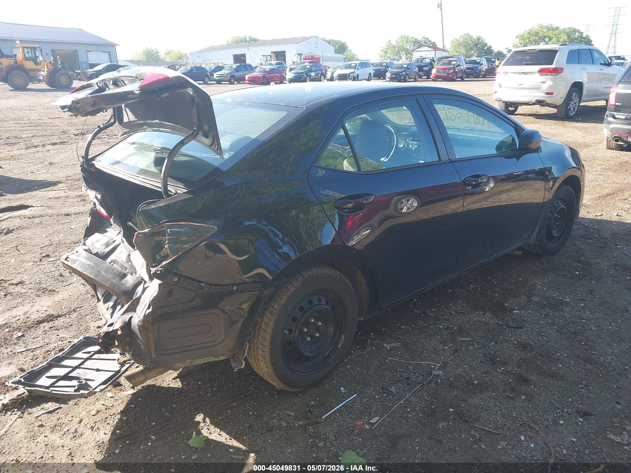 2015 Toyota Corolla Le Черный vin: 2T1BURHE3FC472404