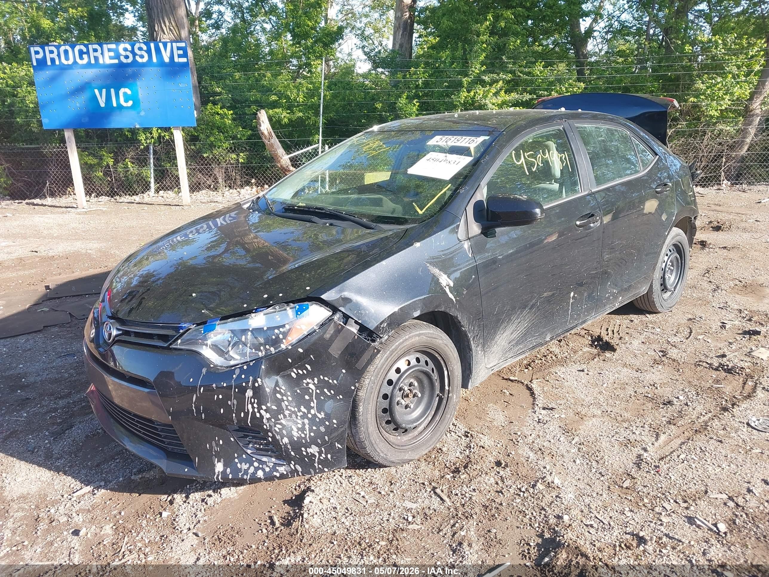 2015 Toyota Corolla Le Черный vin: 2T1BURHE3FC472404
