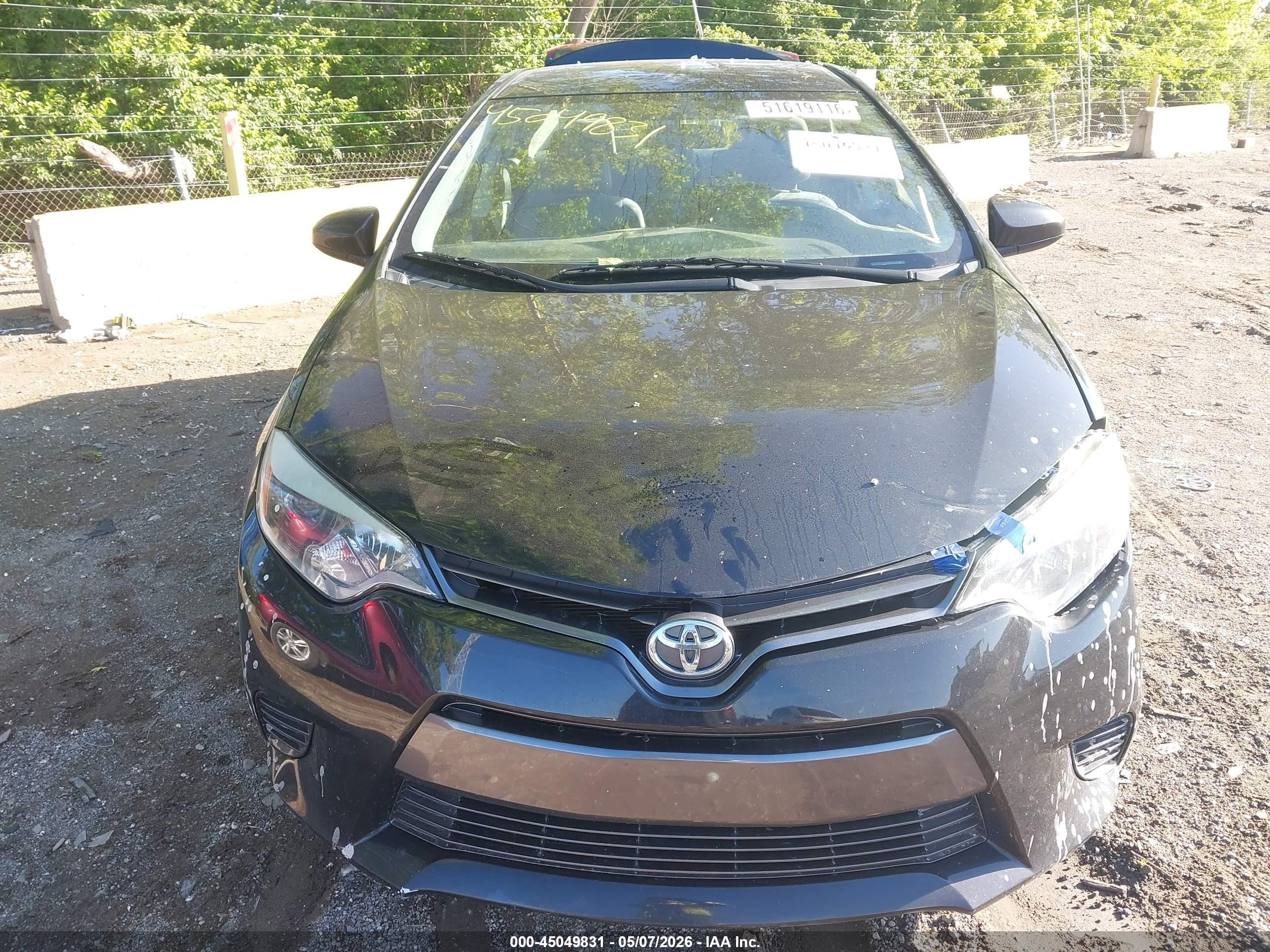 2015 Toyota Corolla Le Черный vin: 2T1BURHE3FC472404