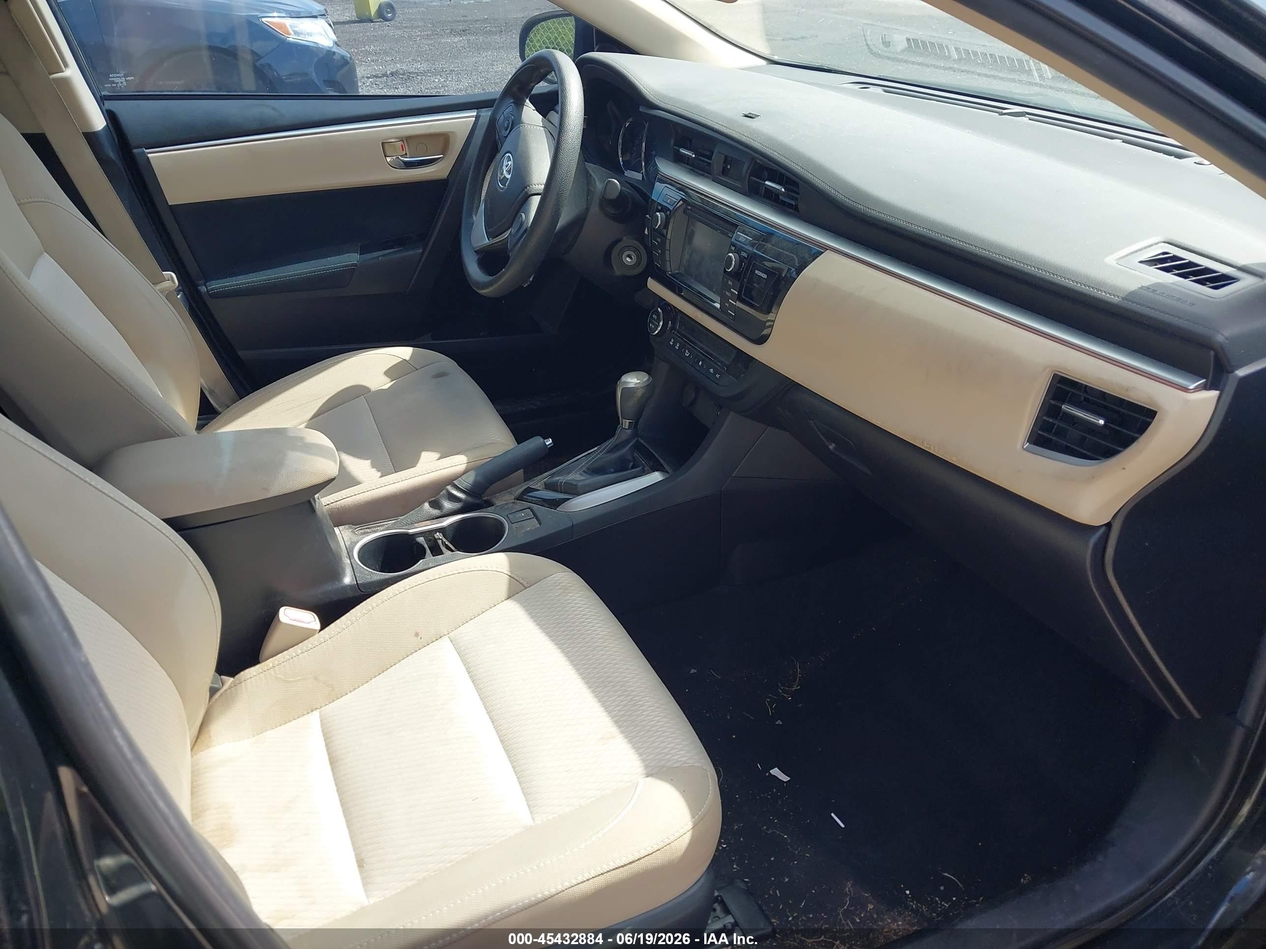 2015 Toyota Corolla Le Black vin: 2T1BURHE3FC473407