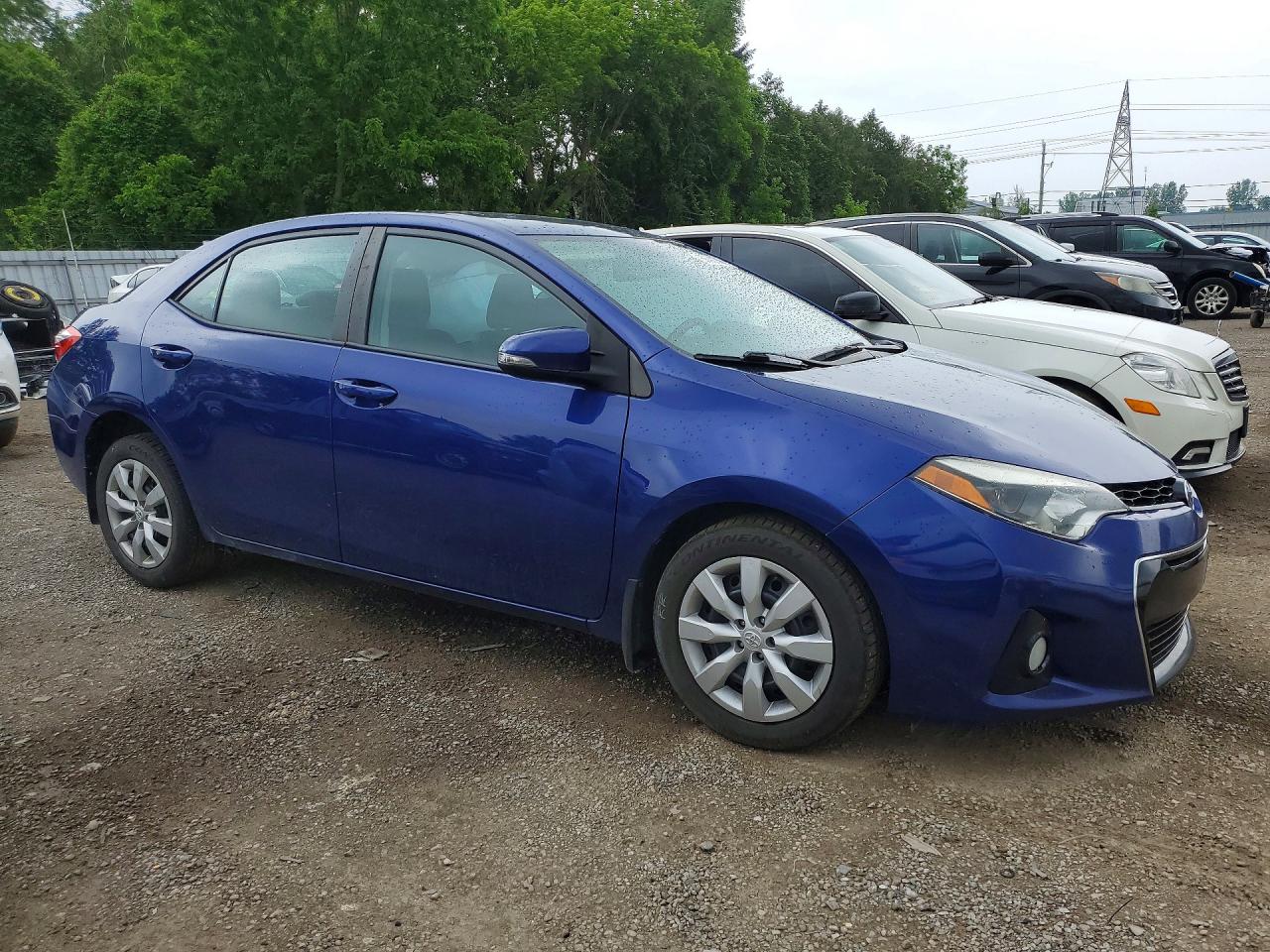 2015 Toyota Corolla L Blue vin: 2T1BURHE3FC477683