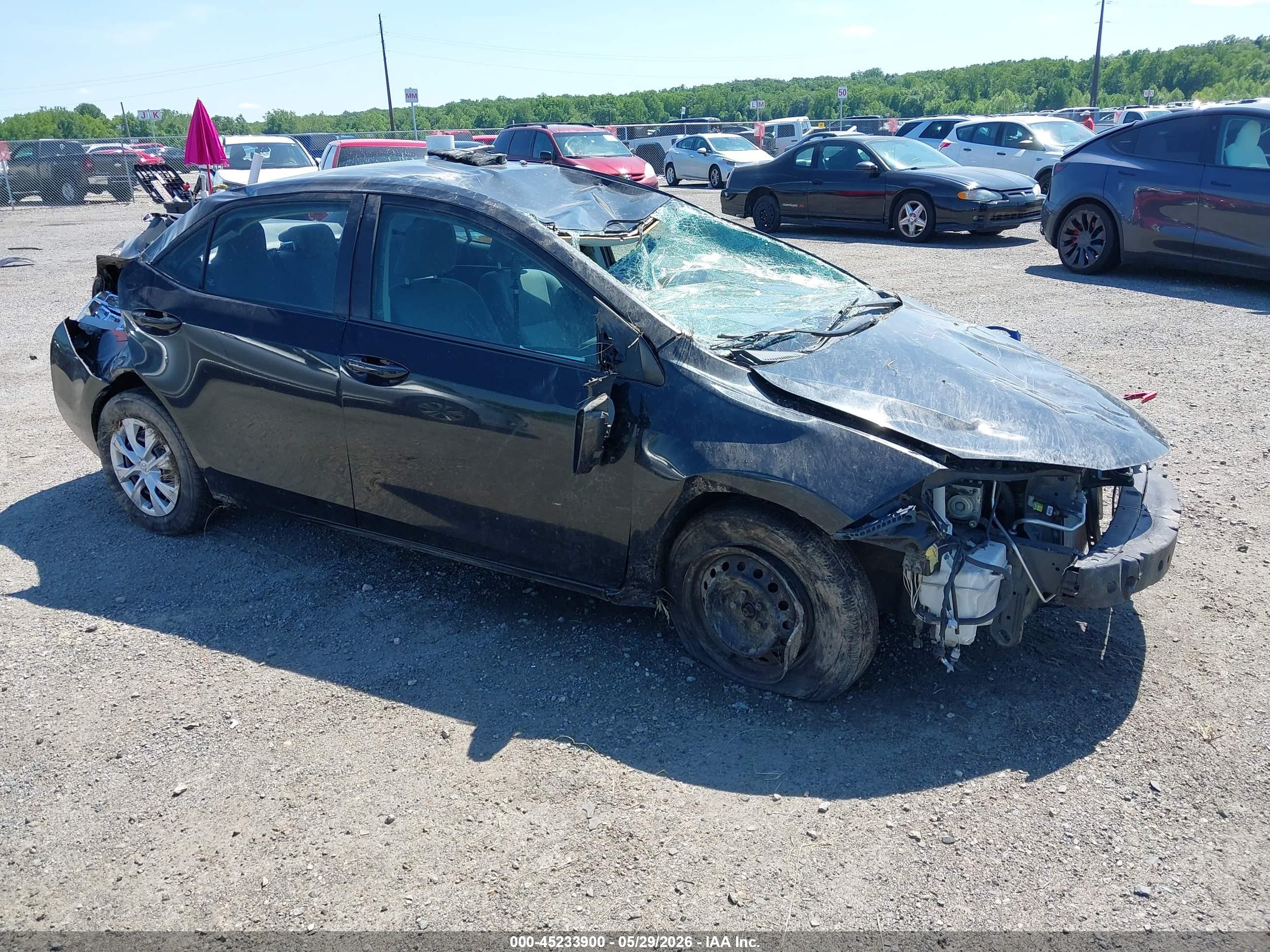 2016 Toyota Corolla L Black vin: 2T1BURHE3GC555980