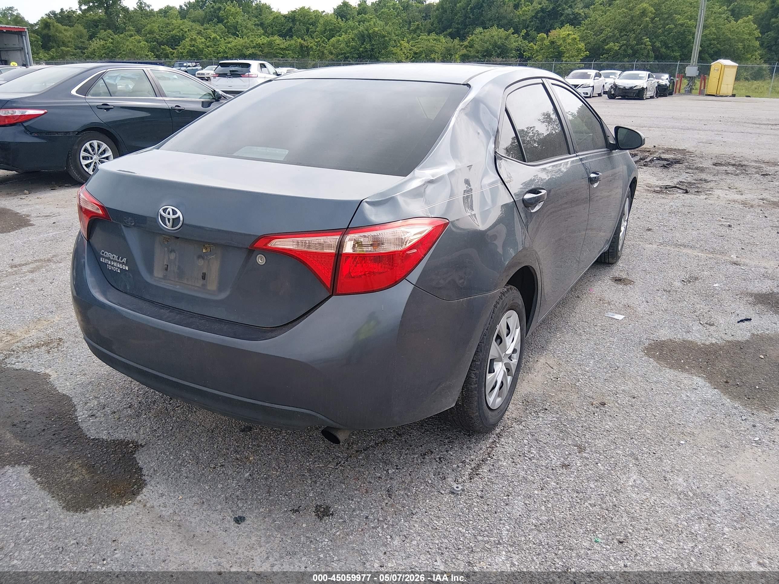2017 Toyota Corolla L Gray vin: 2T1BURHE3HC778845