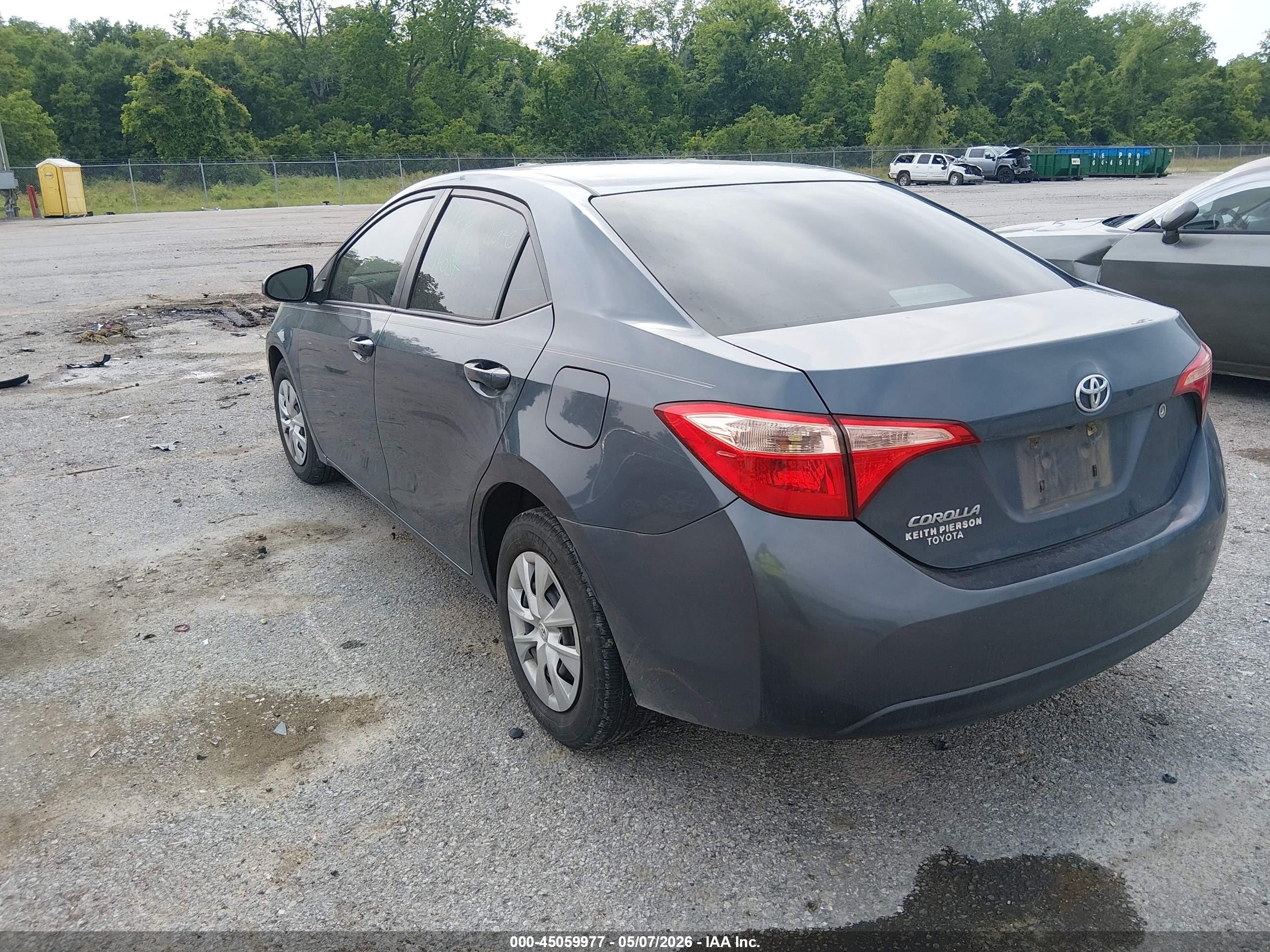 2017 Toyota Corolla L Gray vin: 2T1BURHE3HC778845