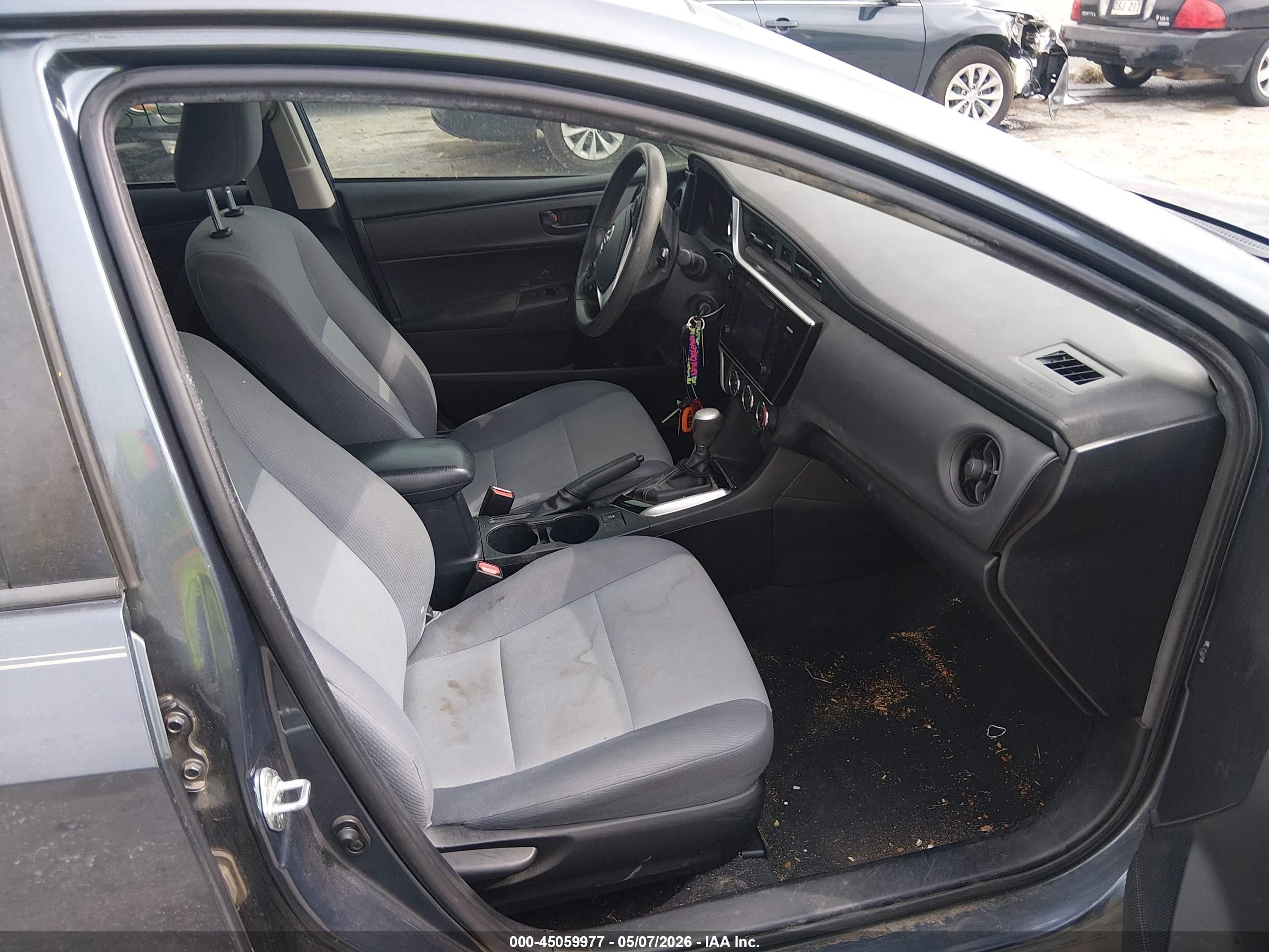 2017 Toyota Corolla L Gray vin: 2T1BURHE3HC778845