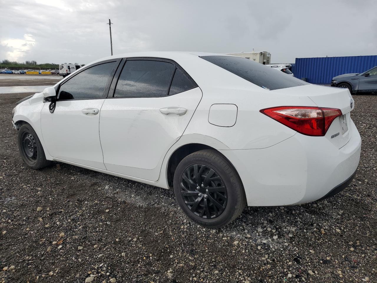 2019 Toyota Corolla Le White vin: 2T1BURHE3KC184330 Damage: Left Rear Door, Dent(S) W/ Paint Dmg, > 12 Inches