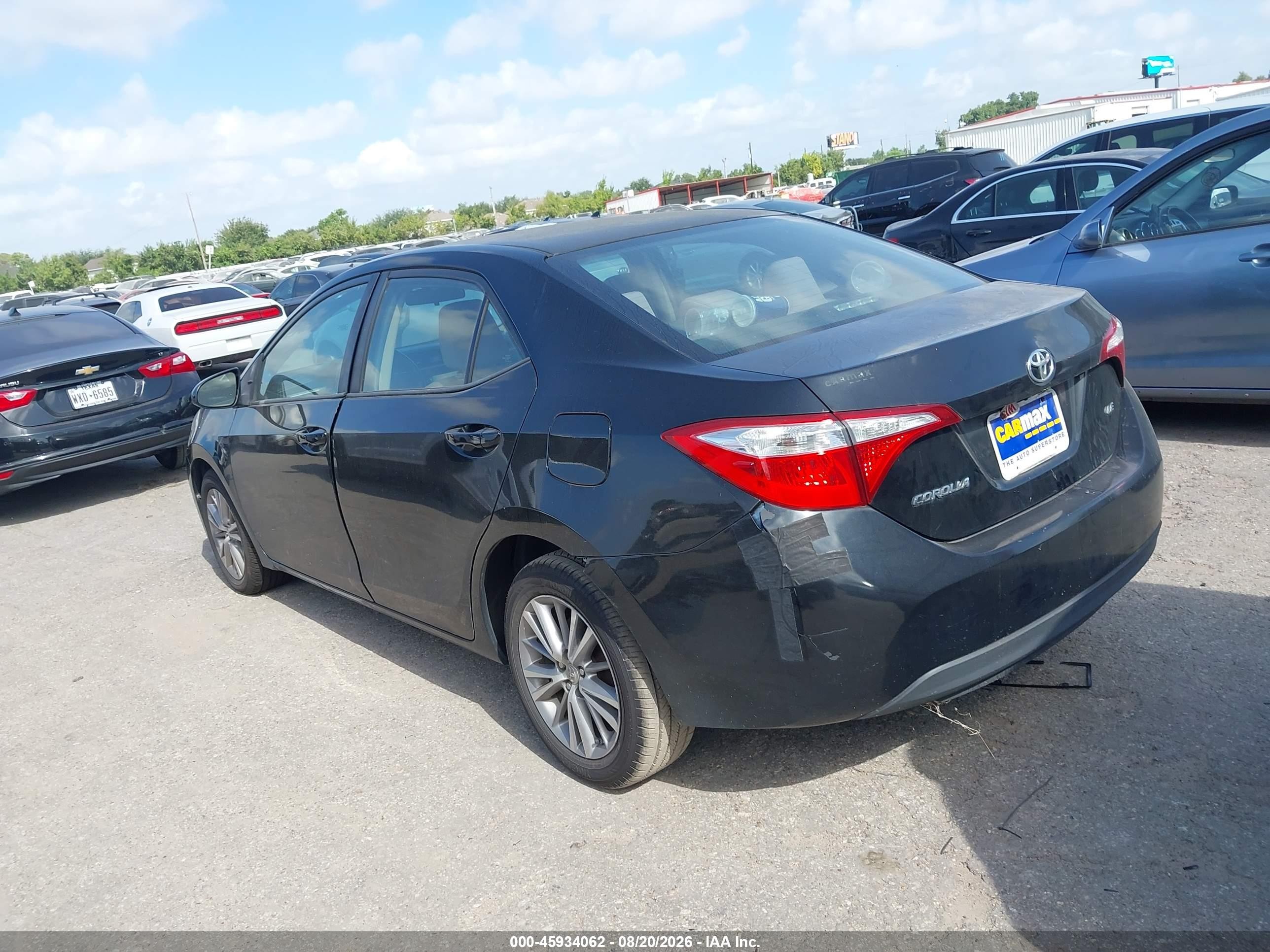 2014 Toyota Corolla Le Plus Black vin: 2T1BURHE4EC003191