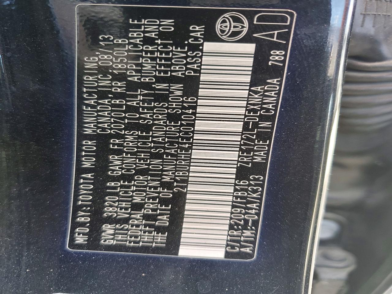 2014 Toyota Corolla Le Plus Black vin: 2T1BURHE4EC010416