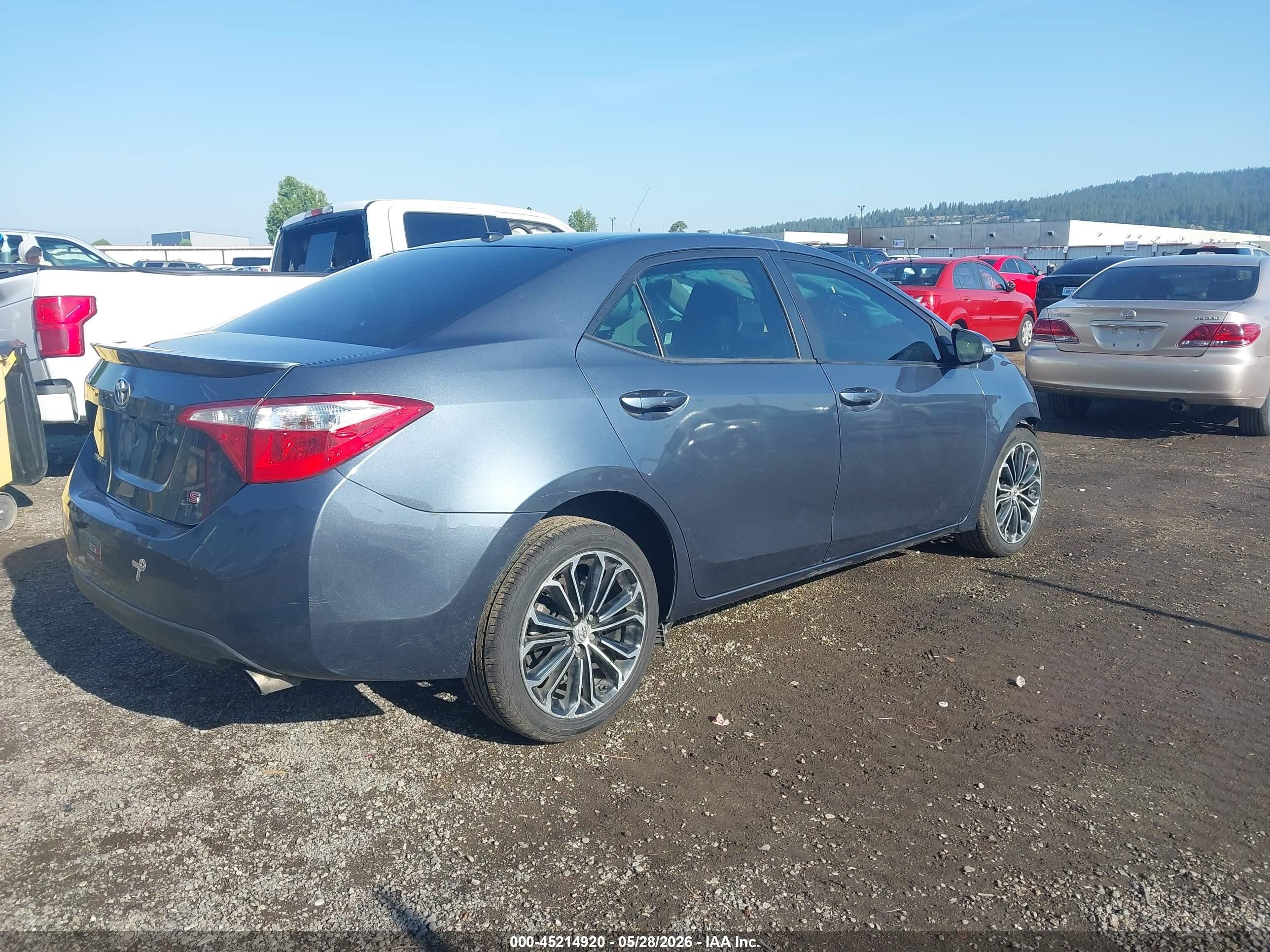 2014 Toyota Corolla S Plus Blue vin: 2T1BURHE4EC022081