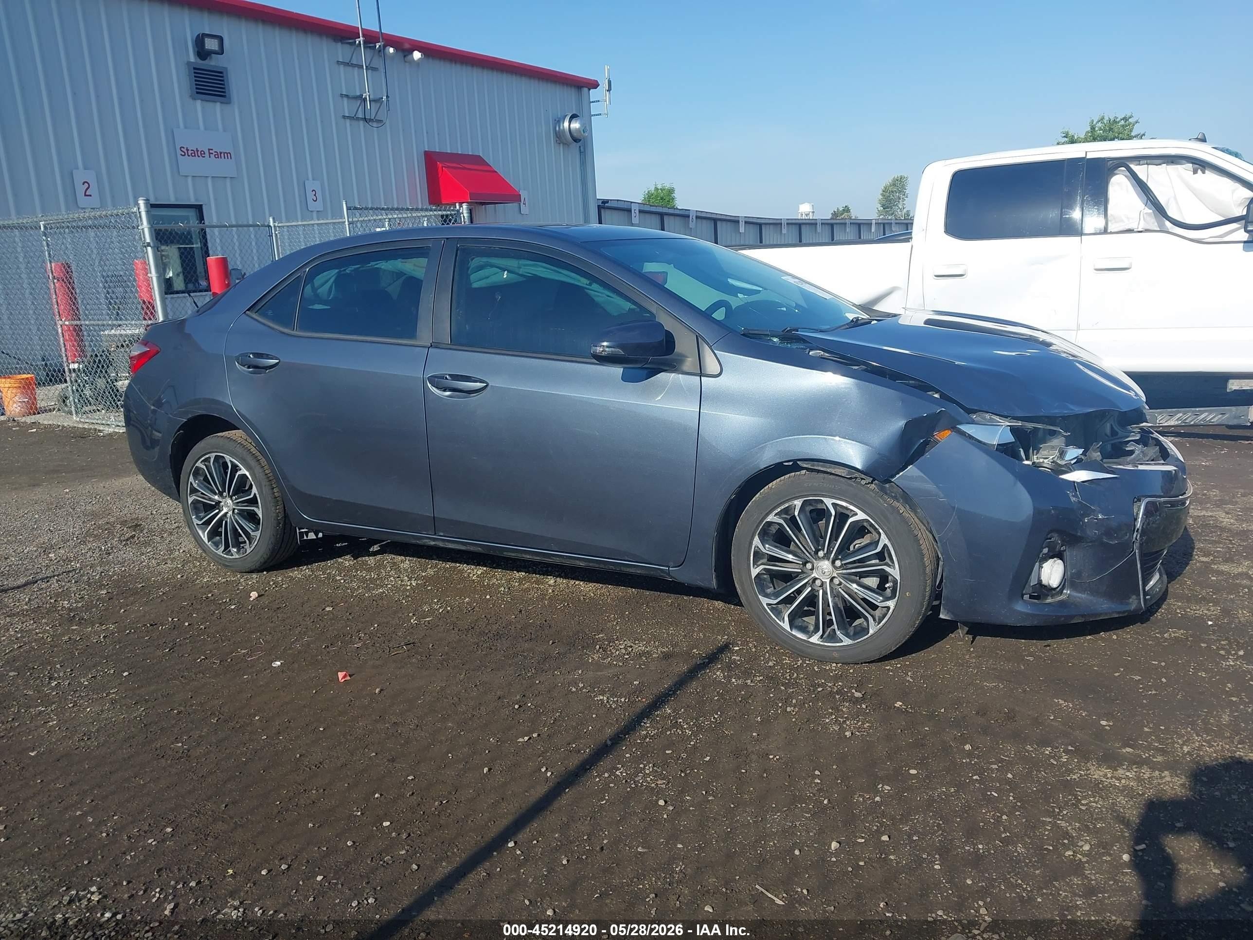 2014 Toyota Corolla S Plus Blue vin: 2T1BURHE4EC022081