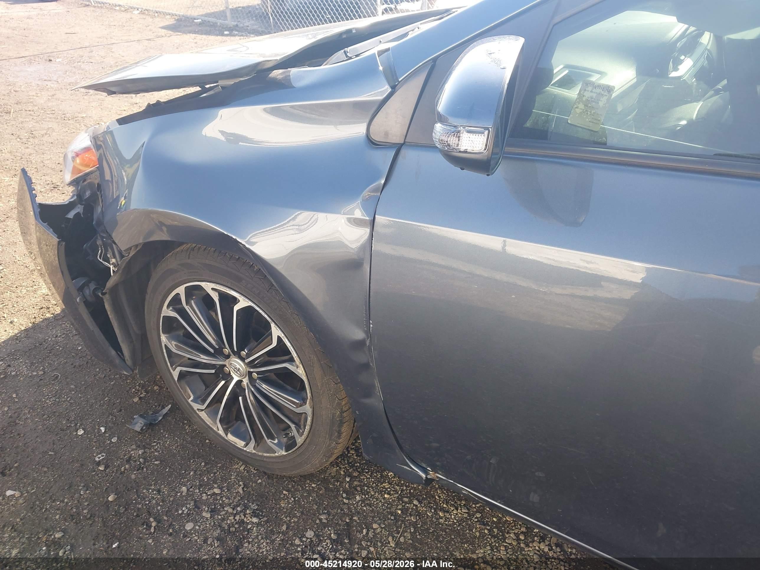 2014 Toyota Corolla S Plus Blue vin: 2T1BURHE4EC022081