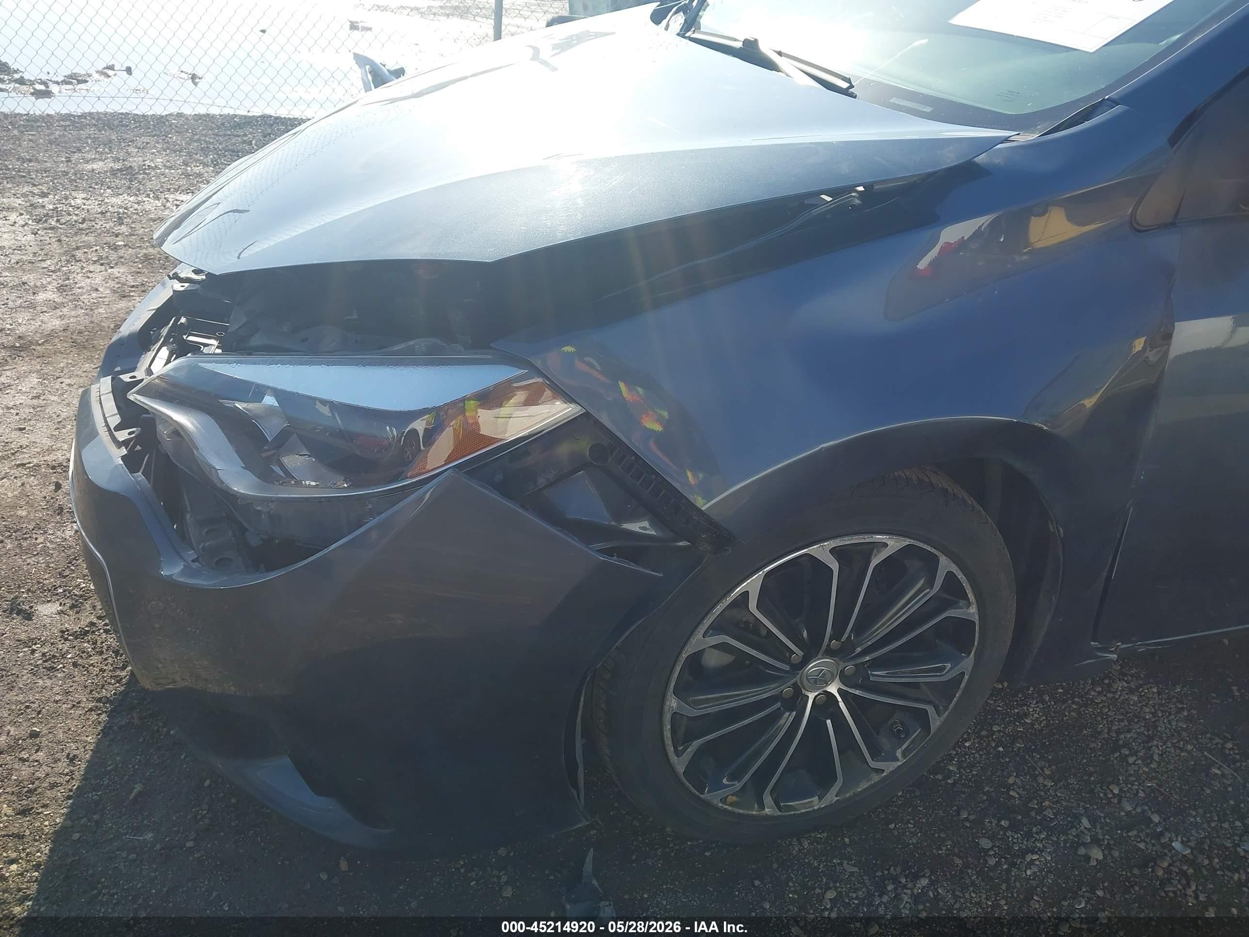2014 Toyota Corolla S Plus Blue vin: 2T1BURHE4EC022081