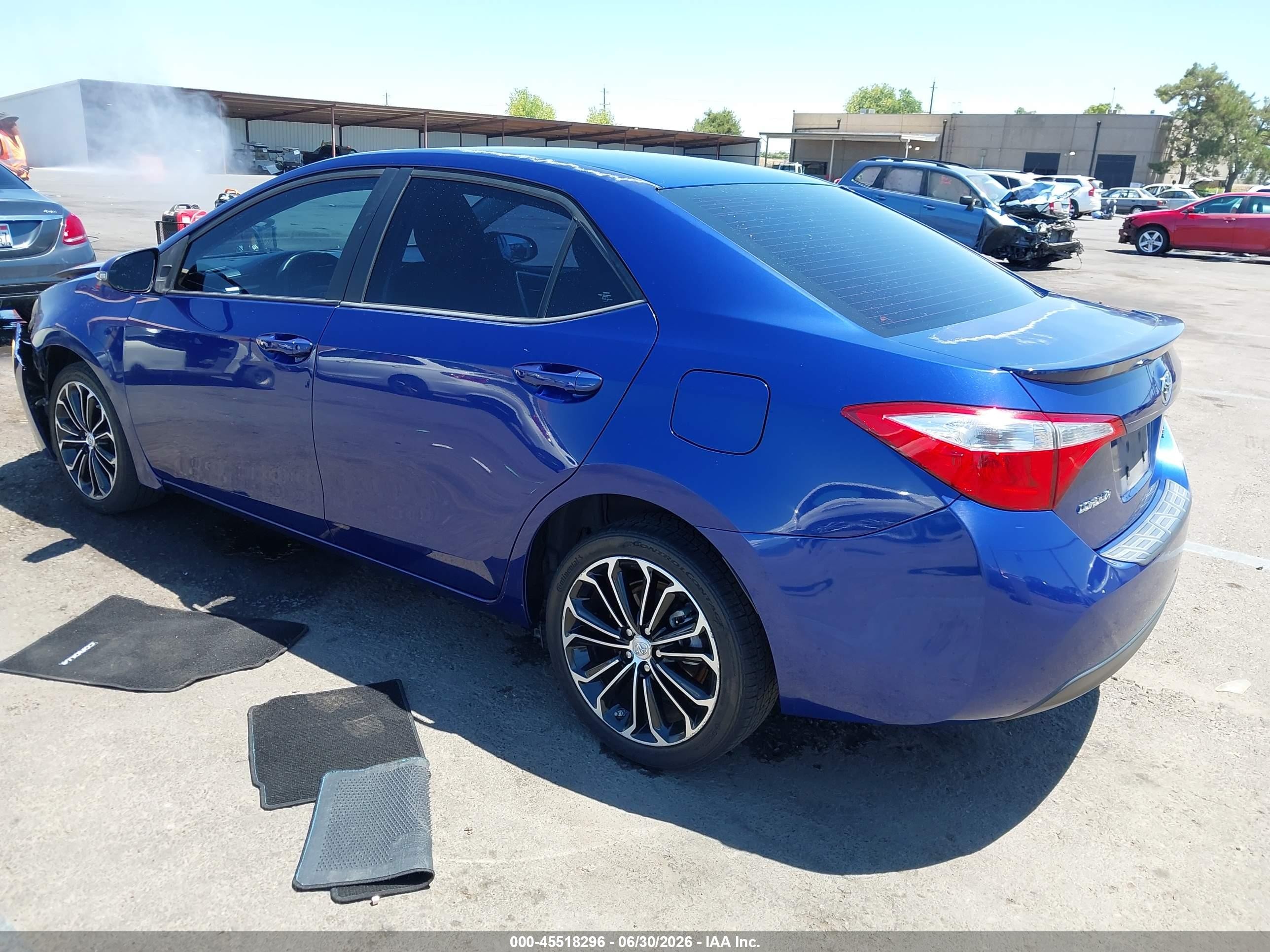 2014 Toyota Corolla S Plus Blue vin: 2T1BURHE4EC023974