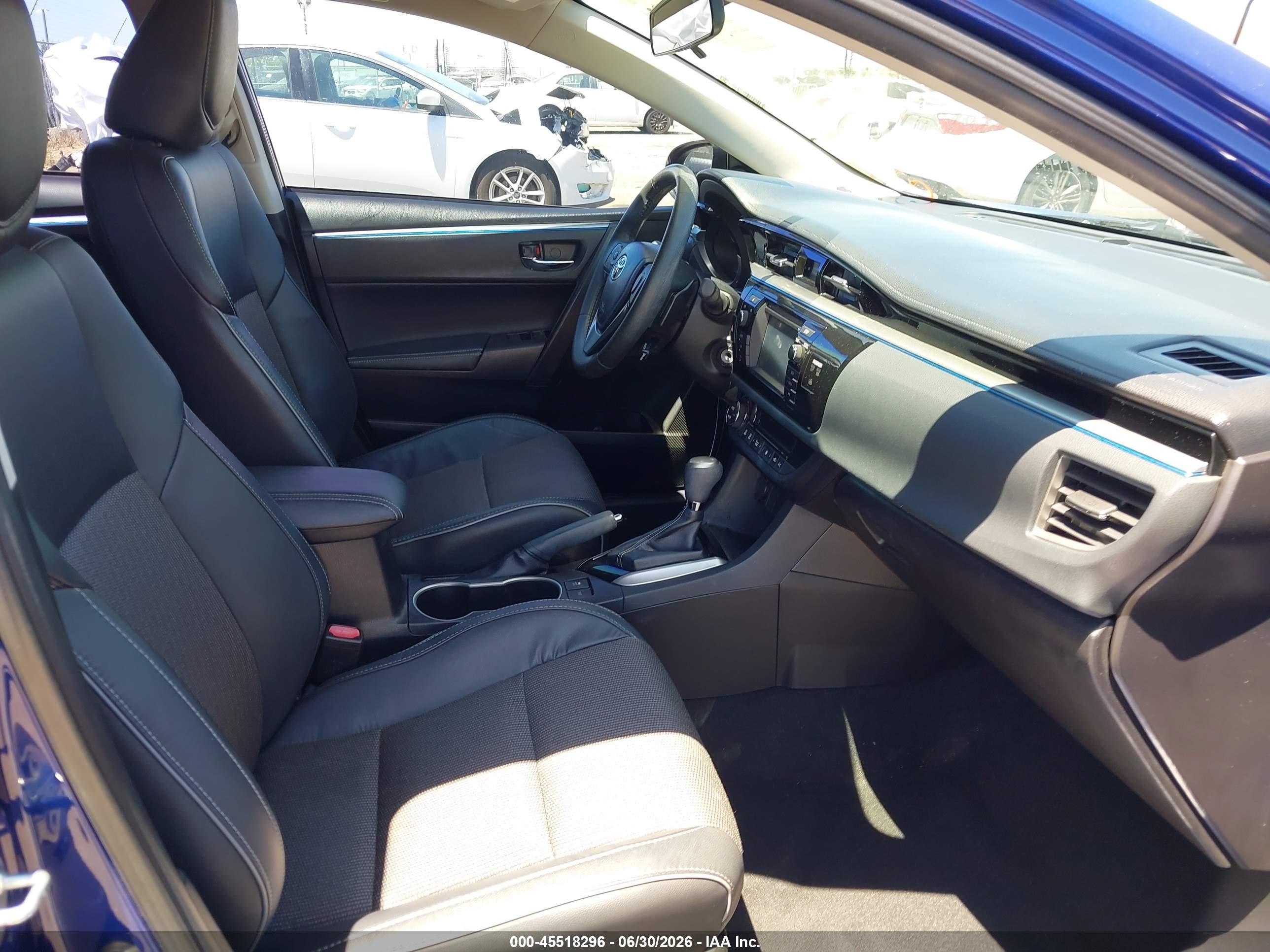 2014 Toyota Corolla S Plus Blue vin: 2T1BURHE4EC023974