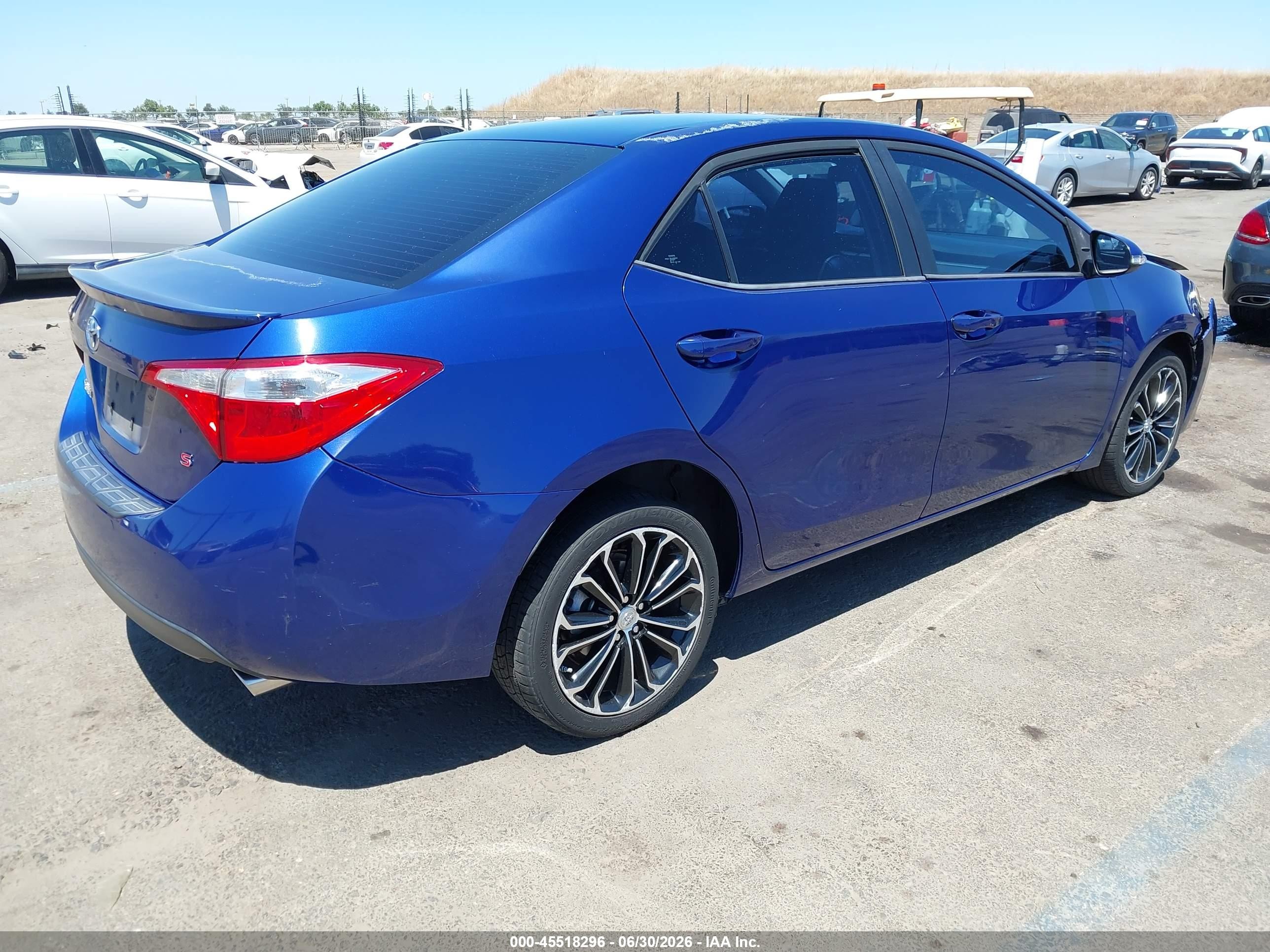 2014 Toyota Corolla S Plus Blue vin: 2T1BURHE4EC023974