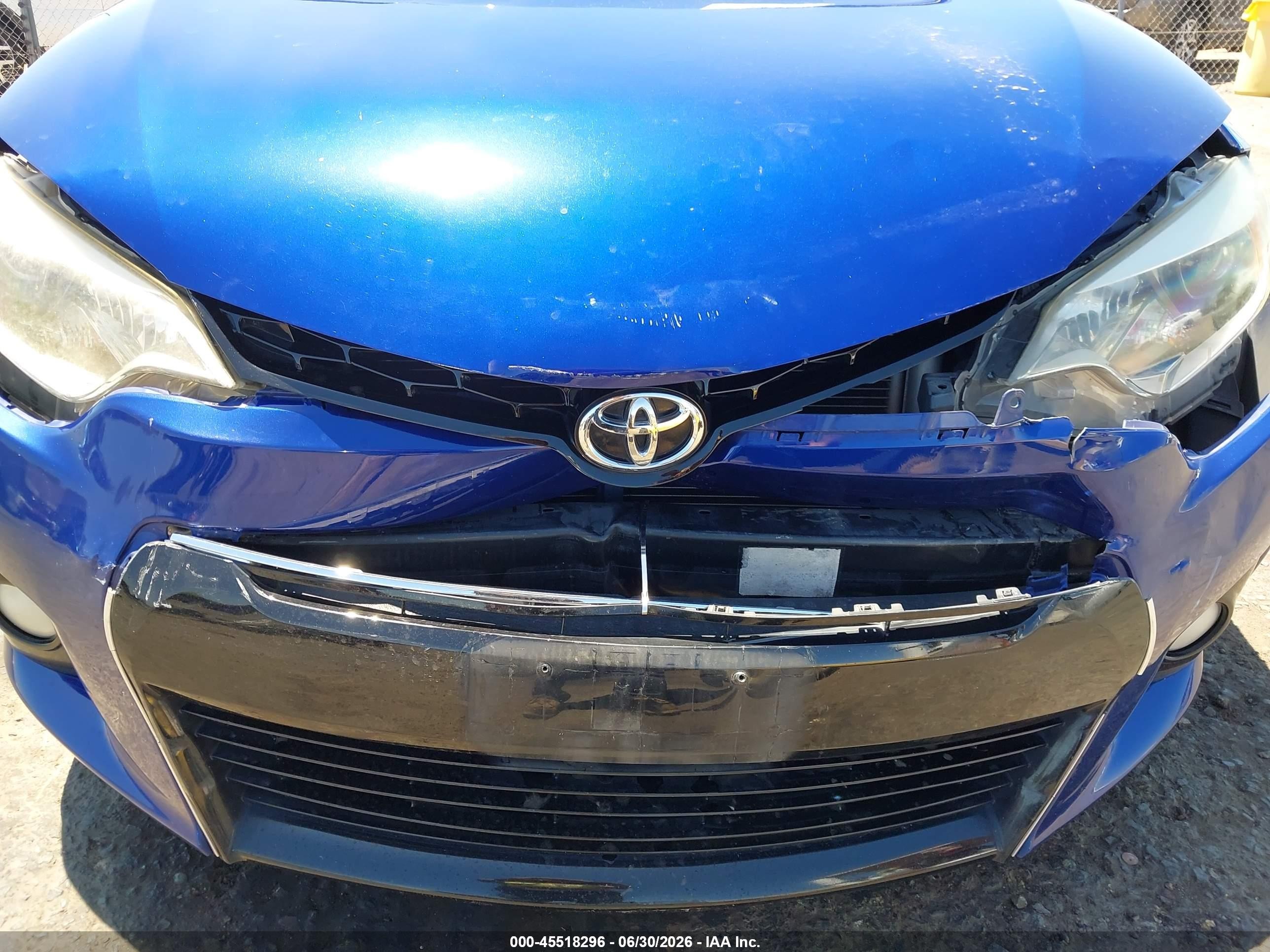 2014 Toyota Corolla S Plus Blue vin: 2T1BURHE4EC023974