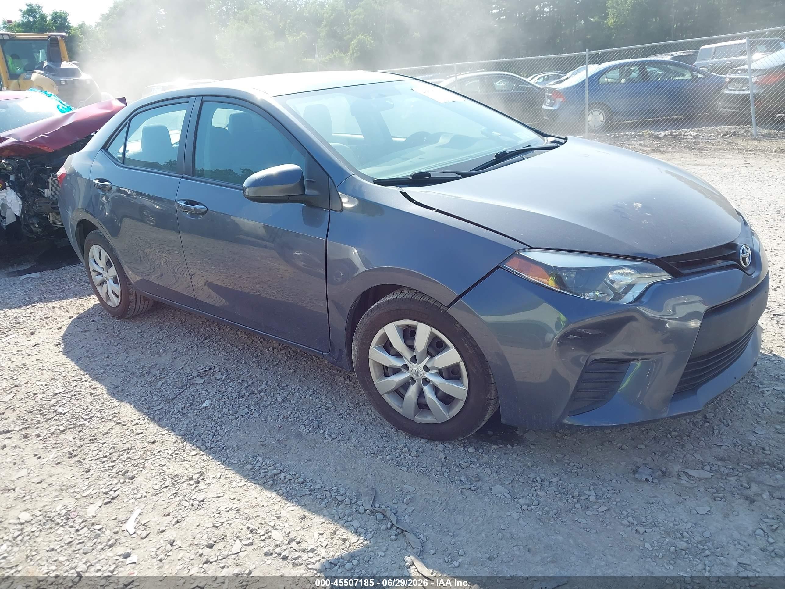 2014 Toyota Corolla Le Blue vin: 2T1BURHE4EC026034