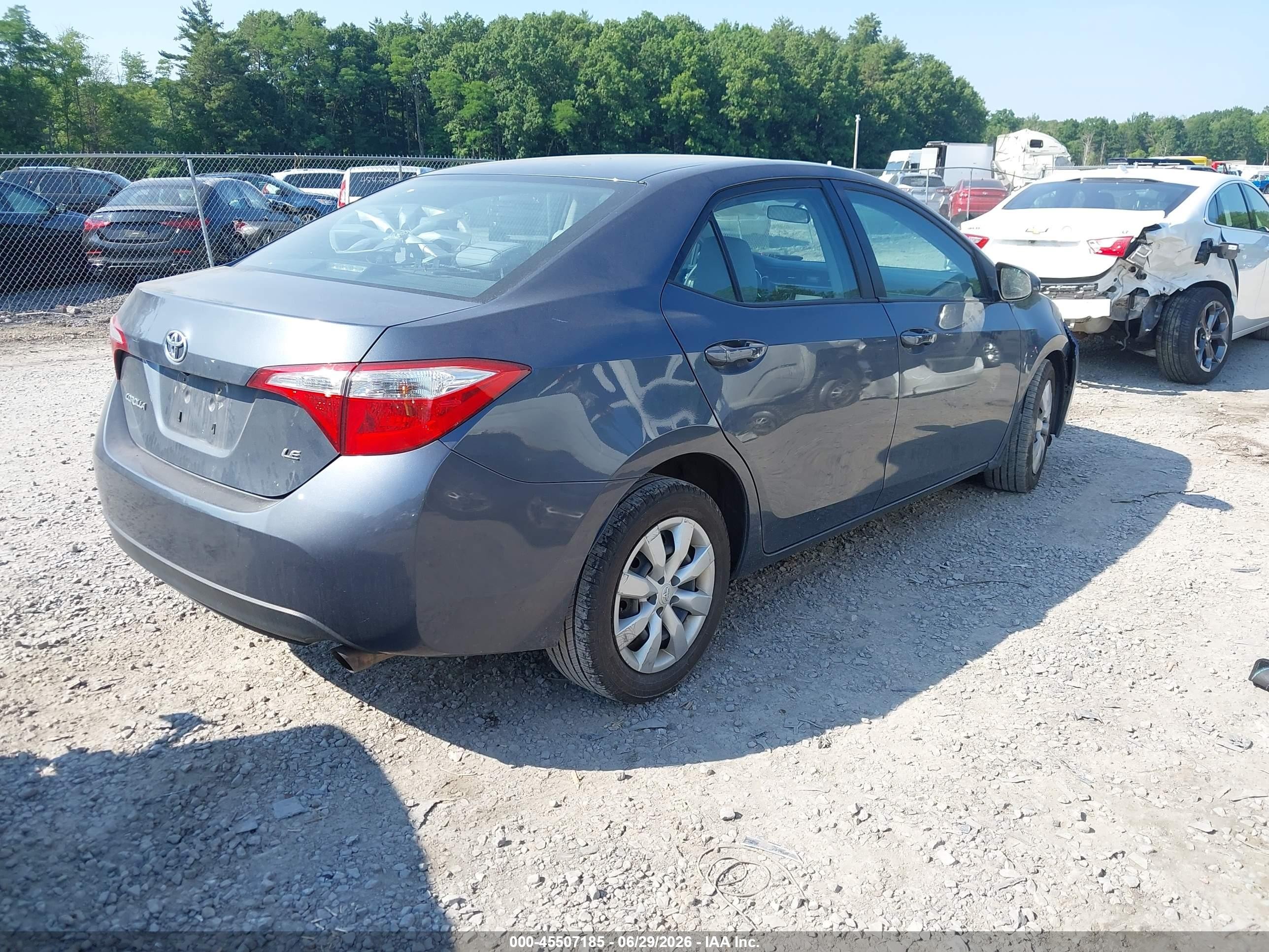 2014 Toyota Corolla Le Blue vin: 2T1BURHE4EC026034