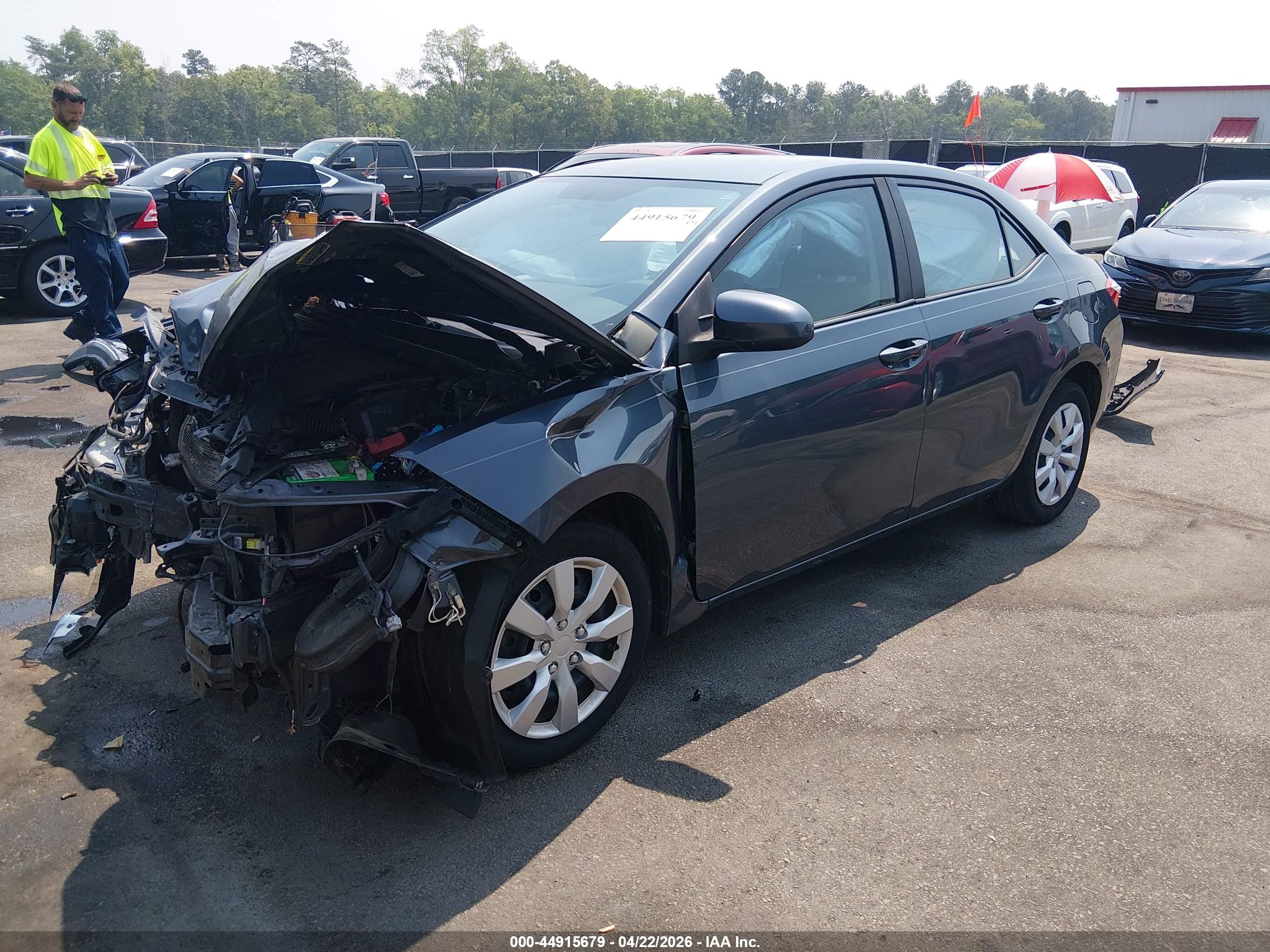 2014 Toyota Corolla Le Blue vin: 2T1BURHE4EC029046