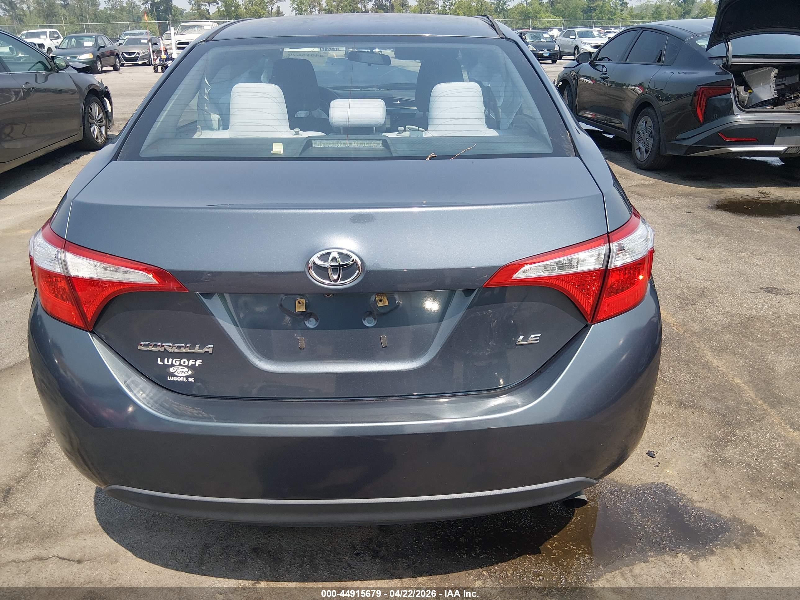 2014 Toyota Corolla Le Blue vin: 2T1BURHE4EC029046