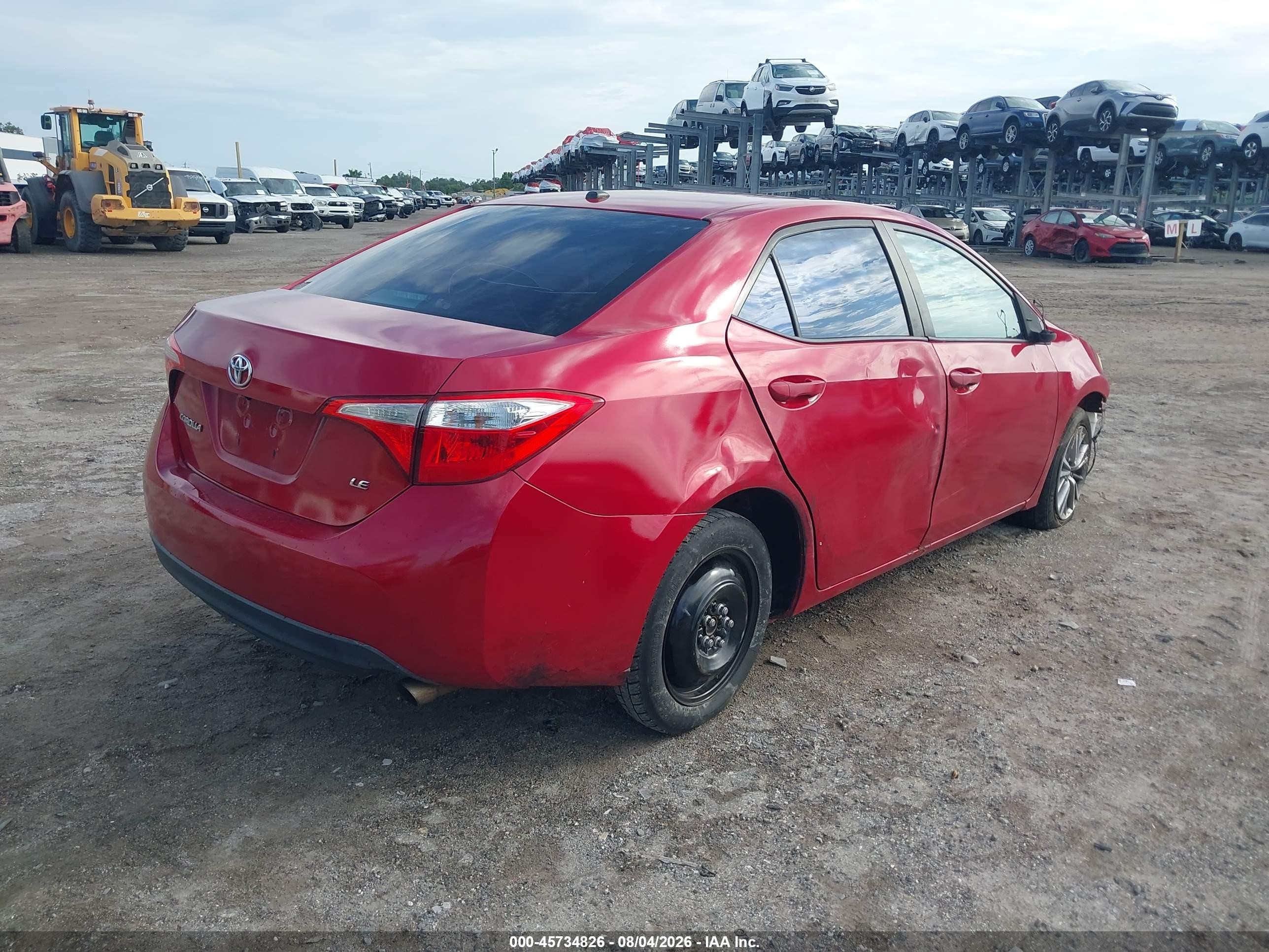 2014 Toyota Corolla Le Plus Red vin: 2T1BURHE4EC030617