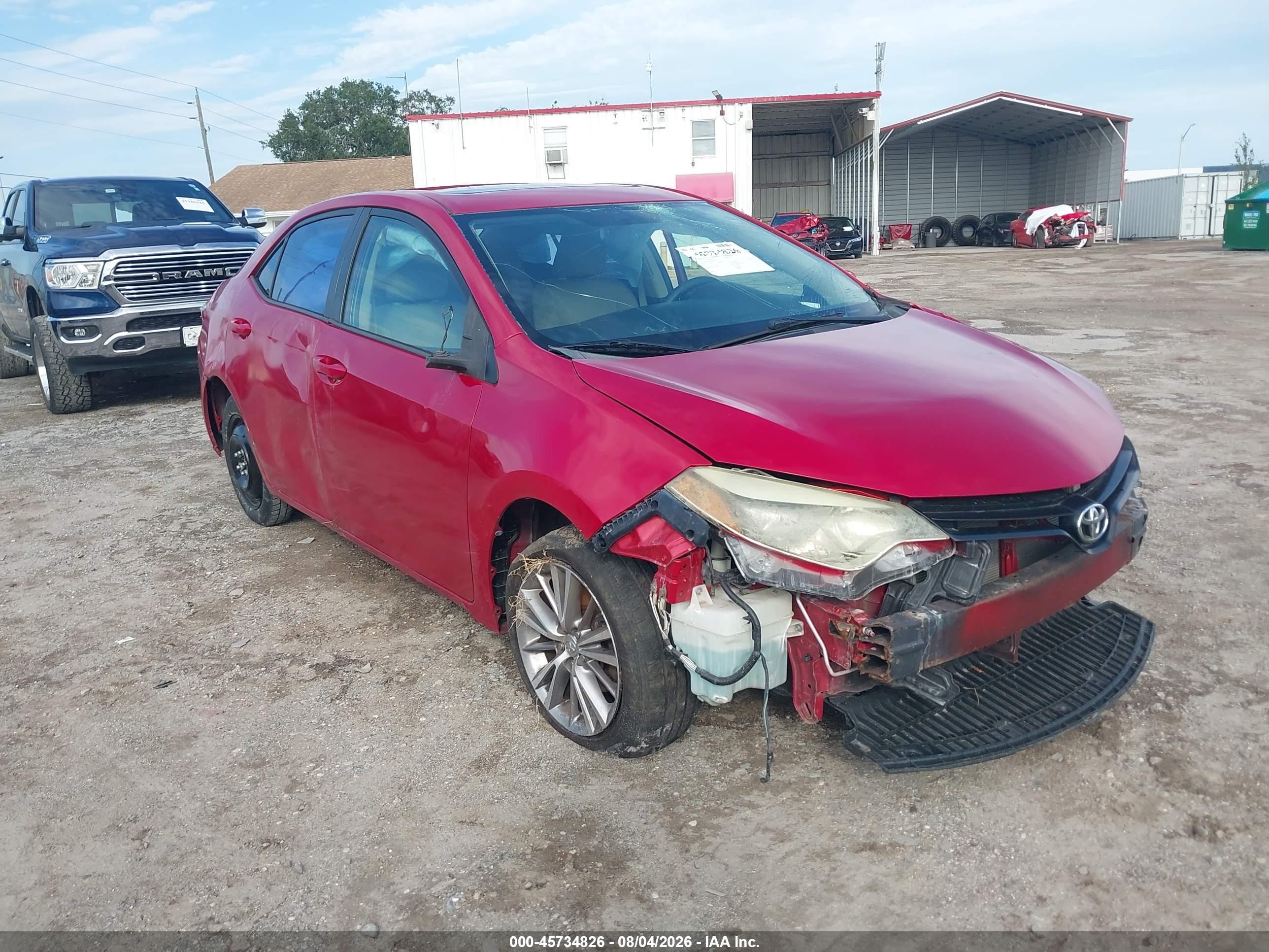 2014 Toyota Corolla Le Plus Red vin: 2T1BURHE4EC030617