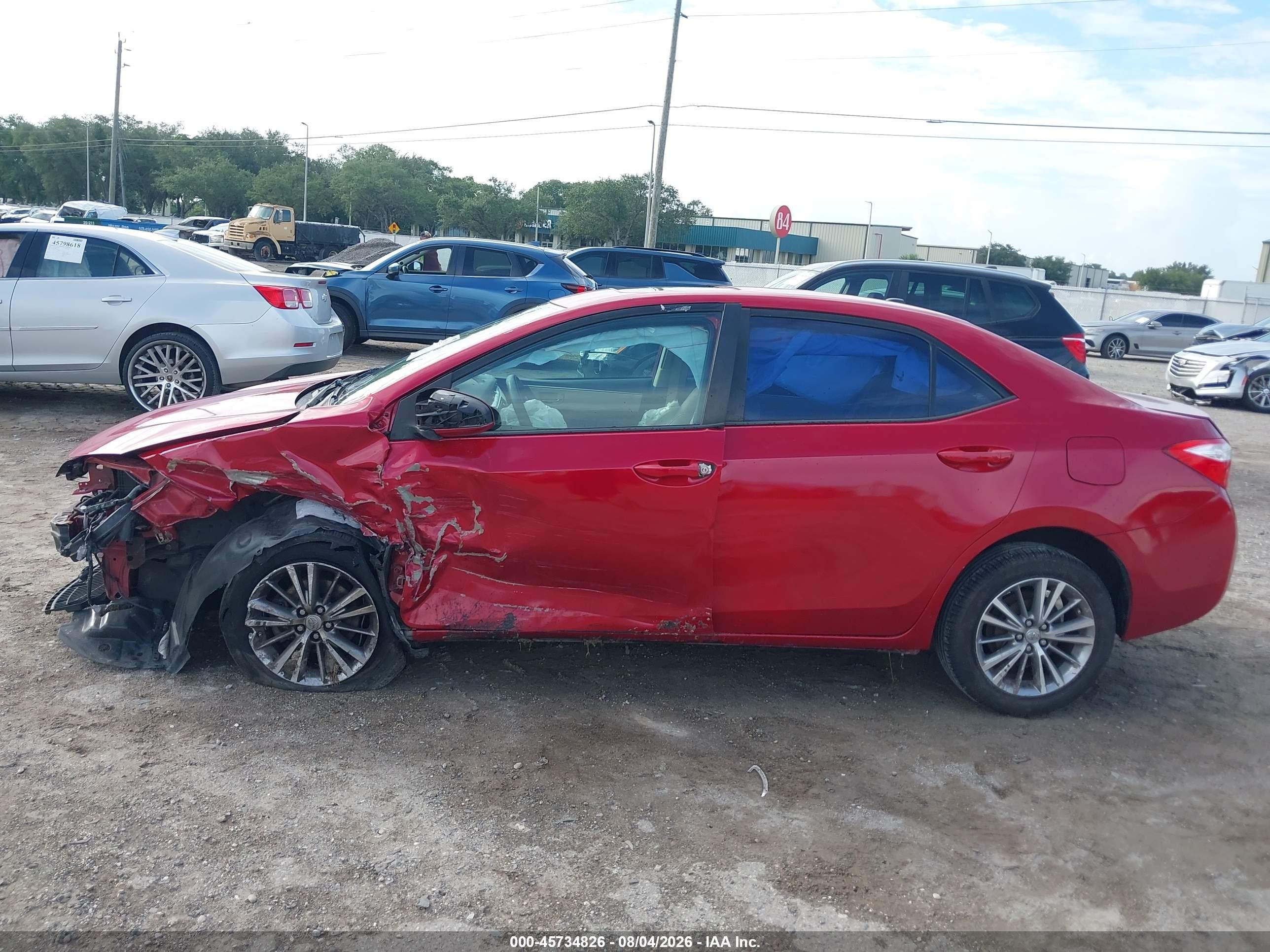 2014 Toyota Corolla Le Plus Red vin: 2T1BURHE4EC030617
