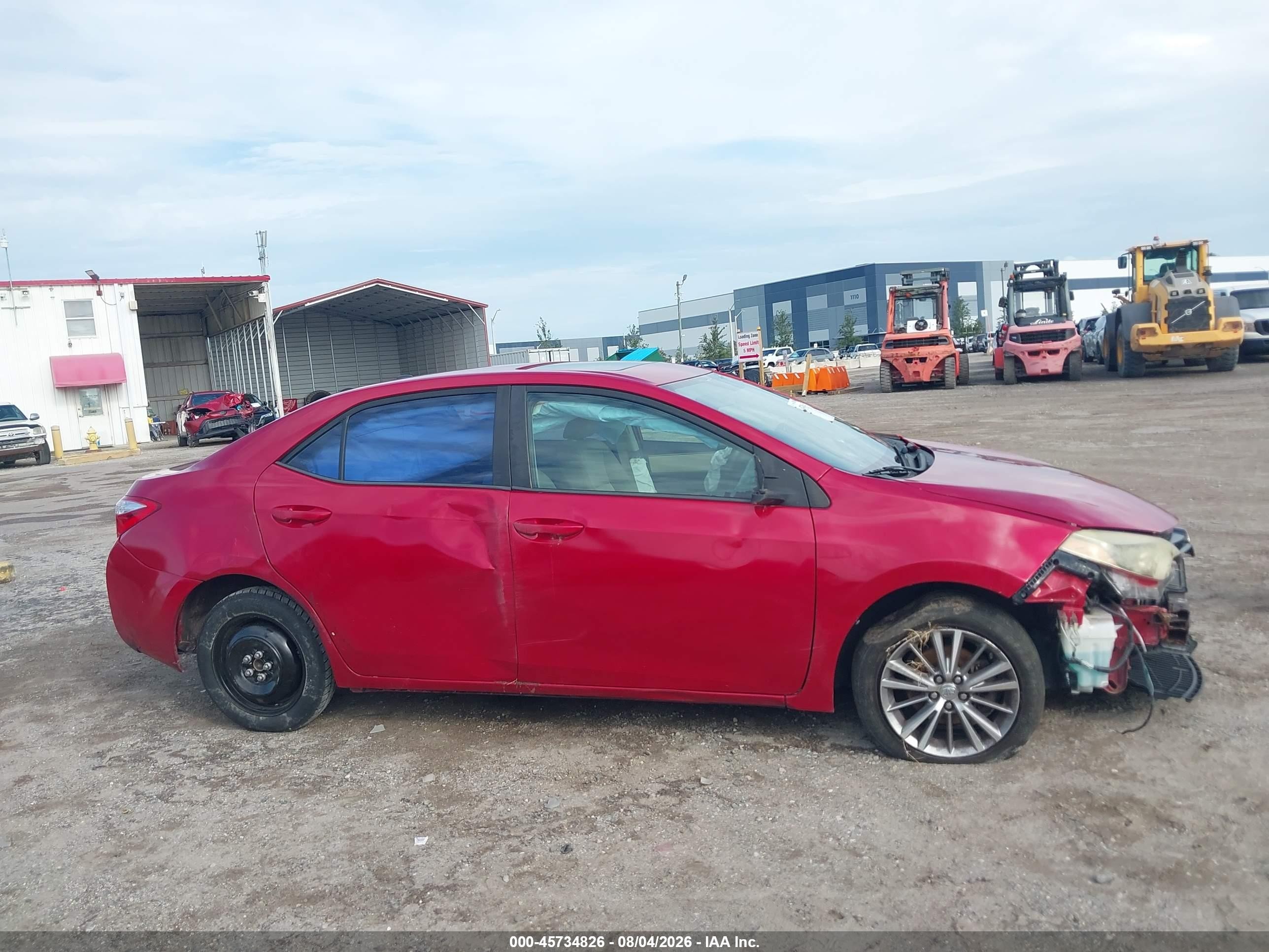 2014 Toyota Corolla Le Plus Red vin: 2T1BURHE4EC030617