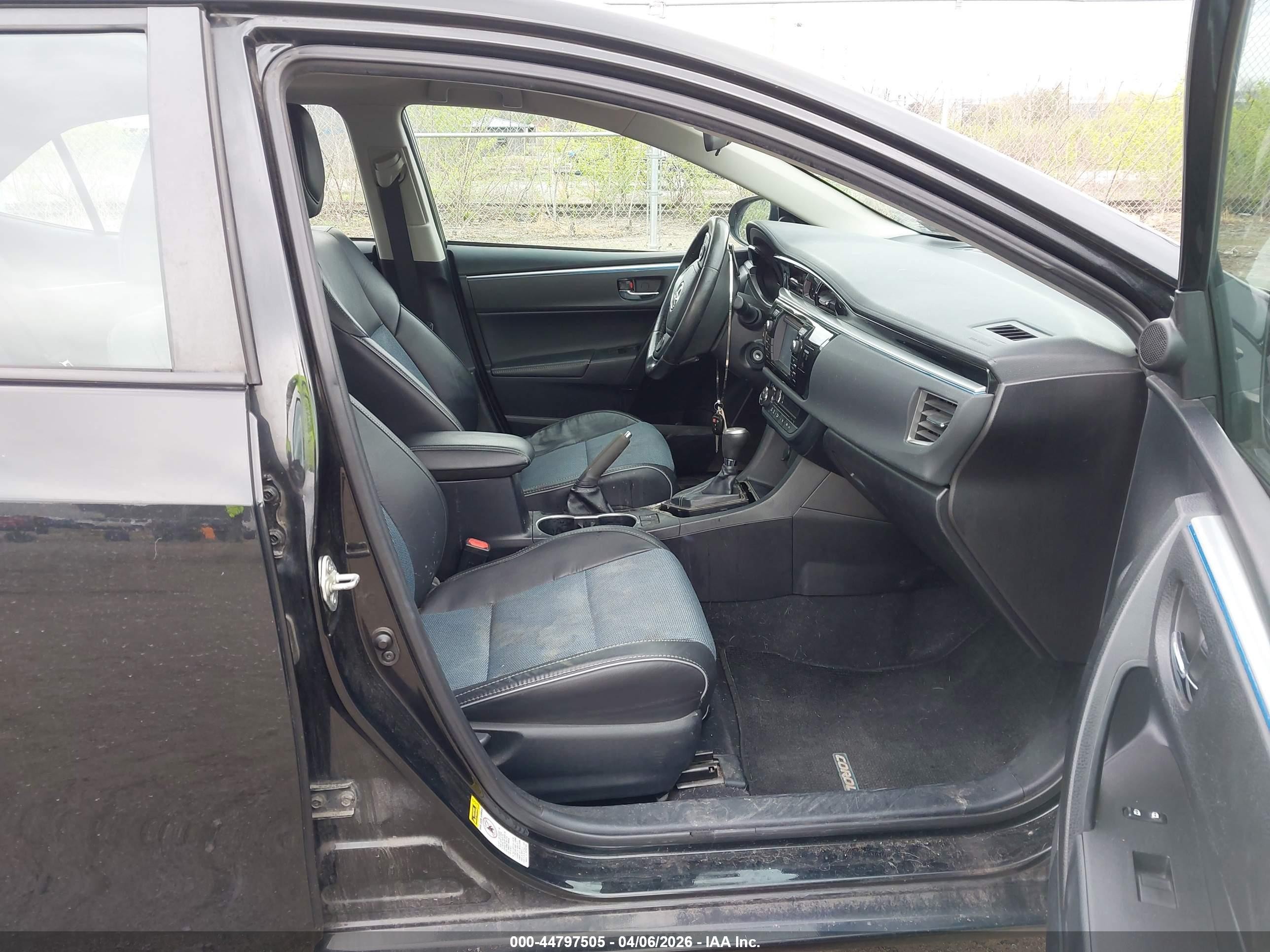 2014 Toyota Corolla S Plus Black vin: 2T1BURHE4EC059860