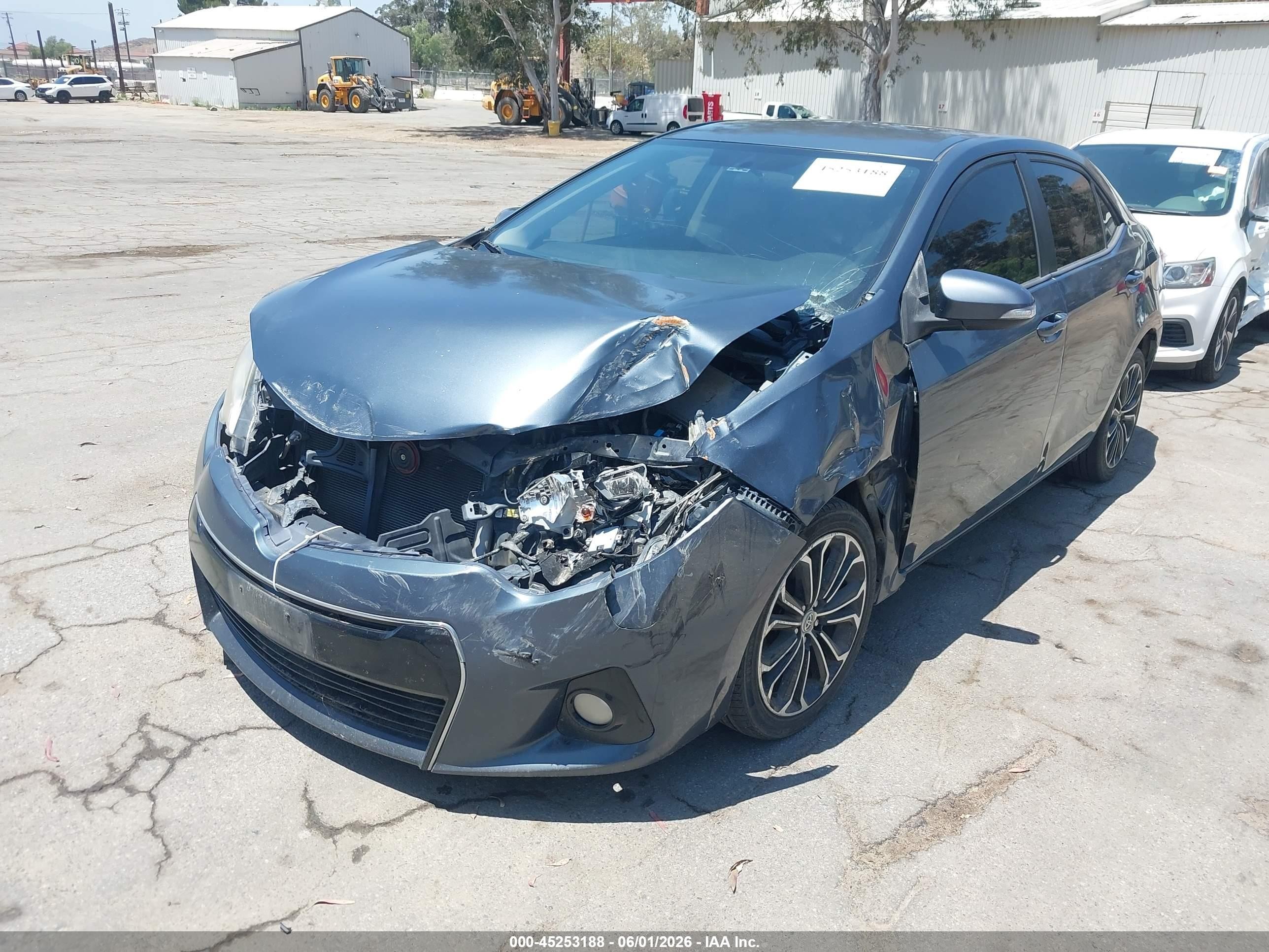 2014 Toyota Corolla S Plus Gray vin: 2T1BURHE4EC061642