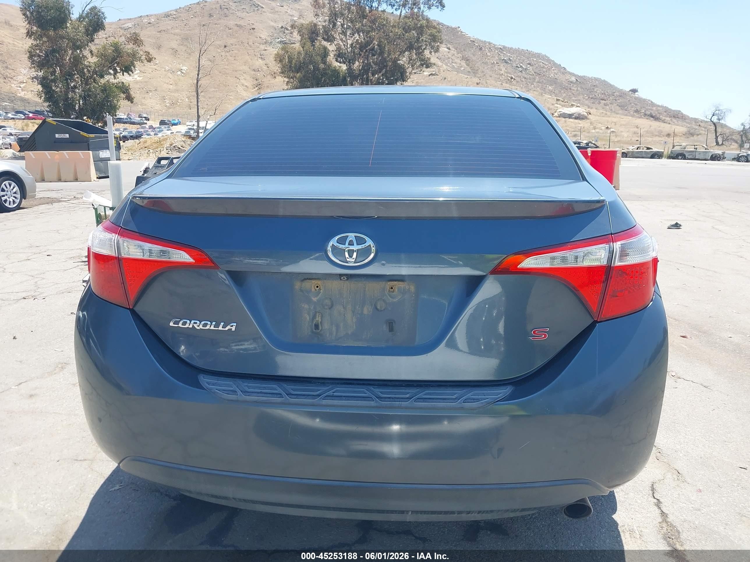 2014 Toyota Corolla S Plus Gray vin: 2T1BURHE4EC061642