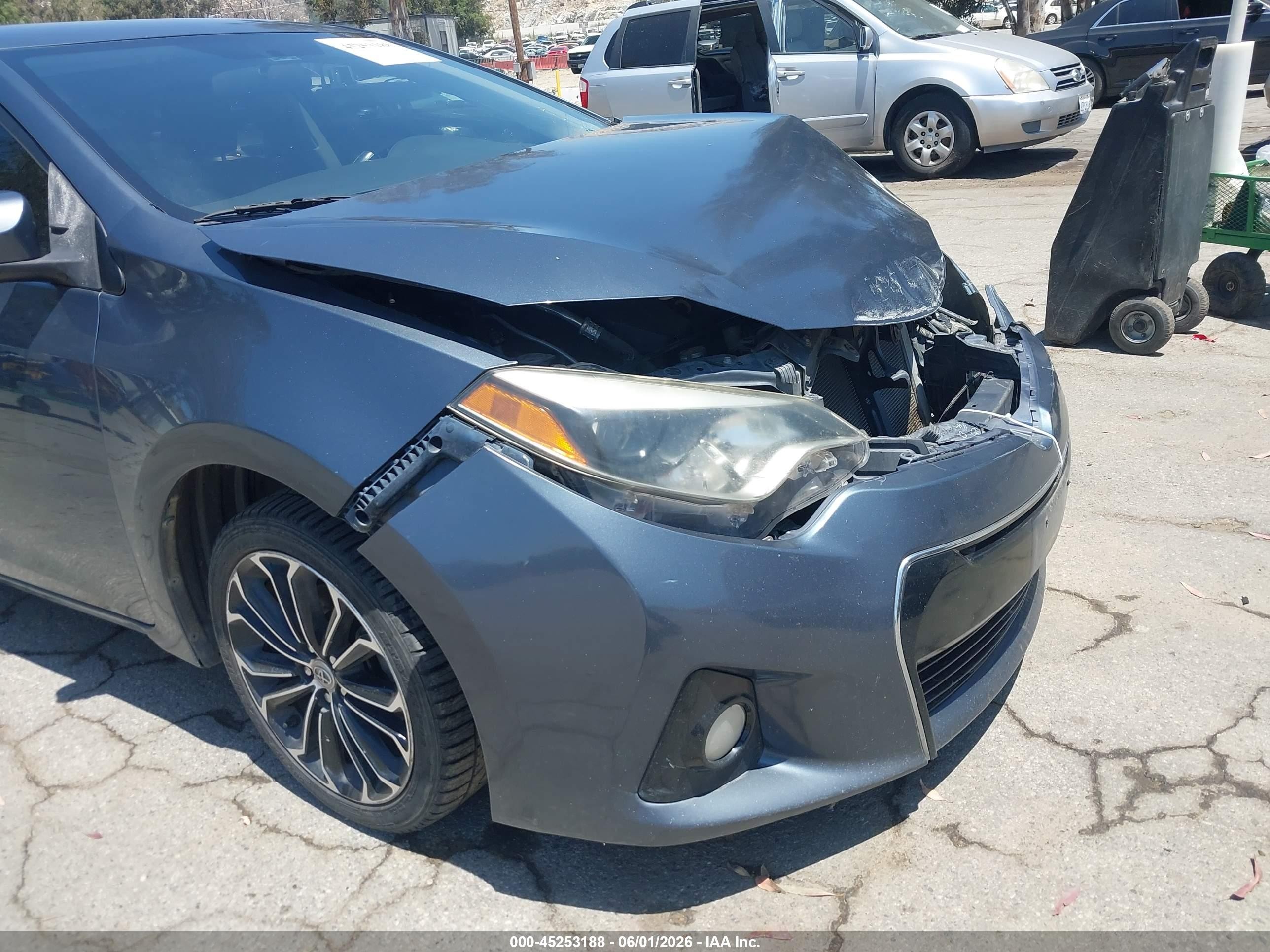 2014 Toyota Corolla S Plus Gray vin: 2T1BURHE4EC061642