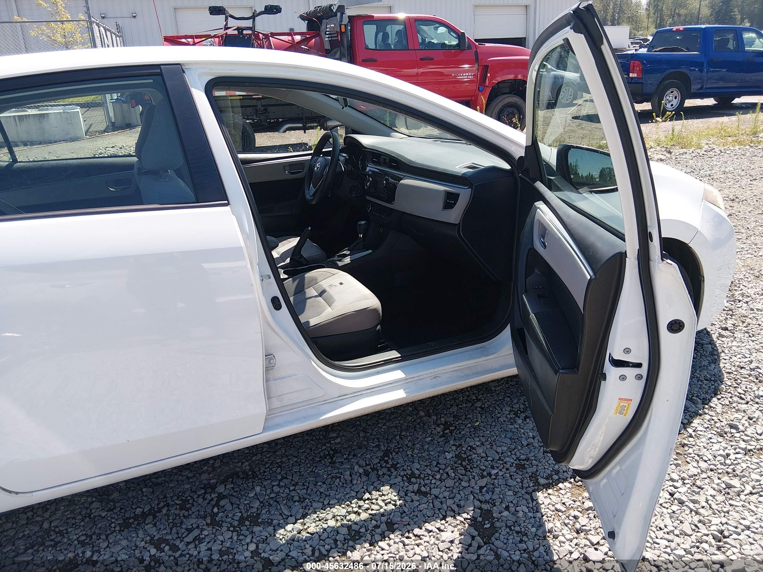 2014 Toyota Corolla Le White vin: 2T1BURHE4EC065819