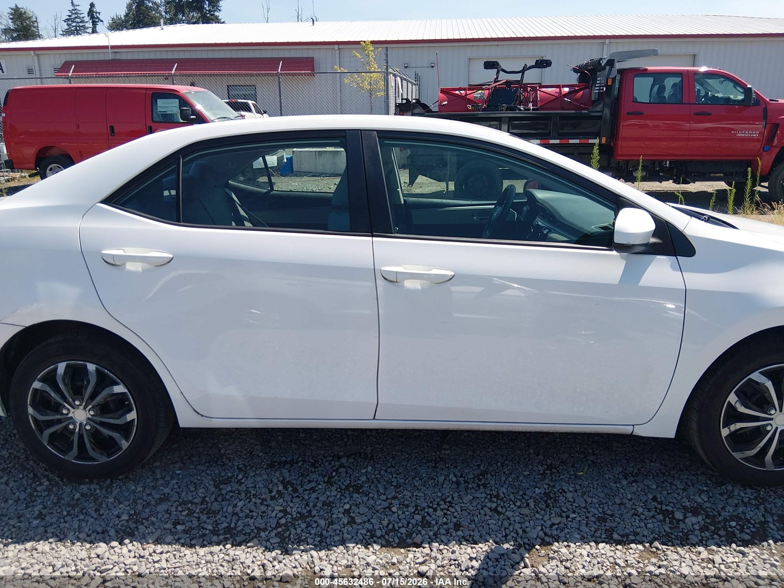 2014 Toyota Corolla Le White vin: 2T1BURHE4EC065819