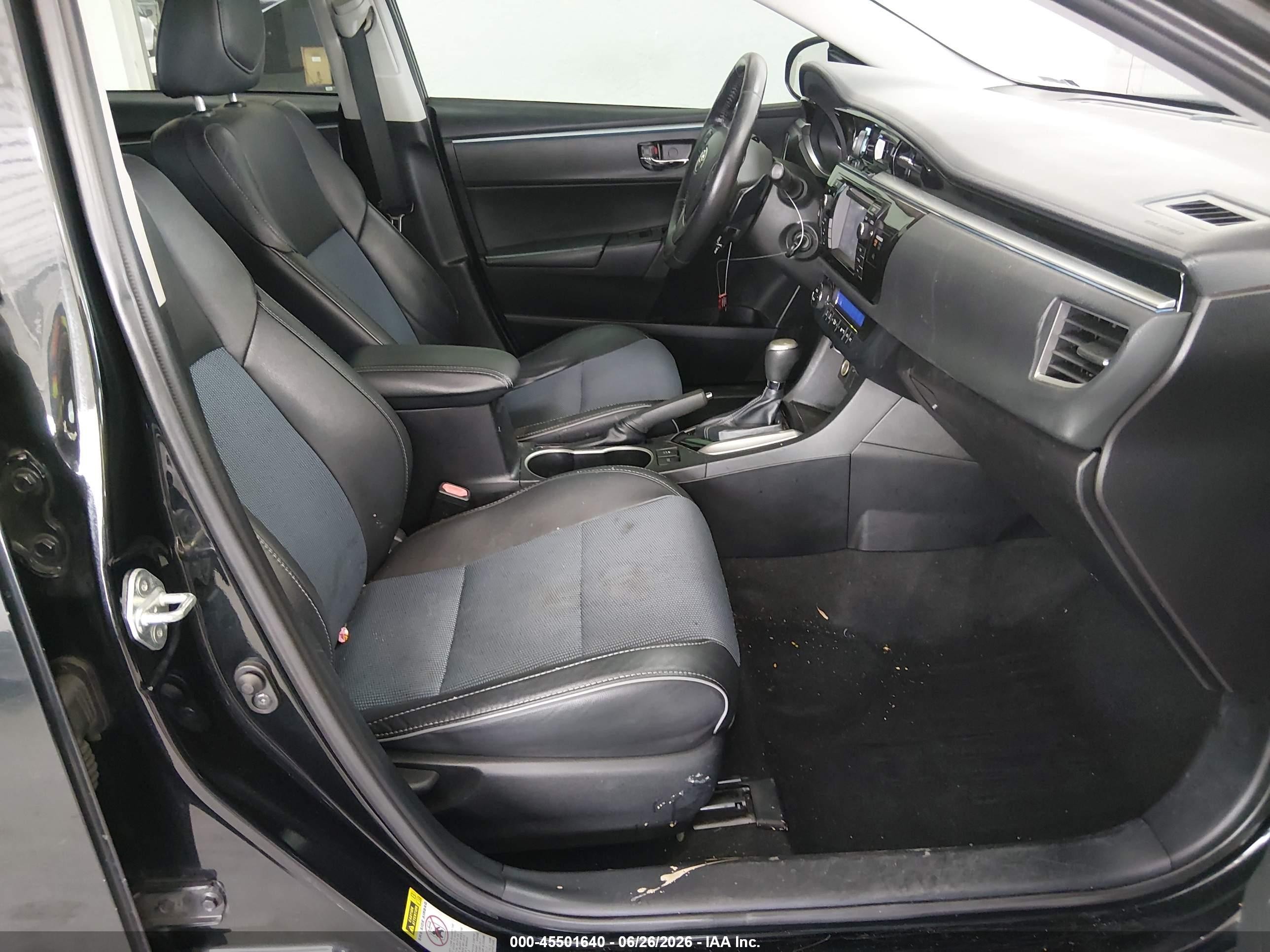 2014 Toyota Corolla S Plus Black vin: 2T1BURHE4EC076819