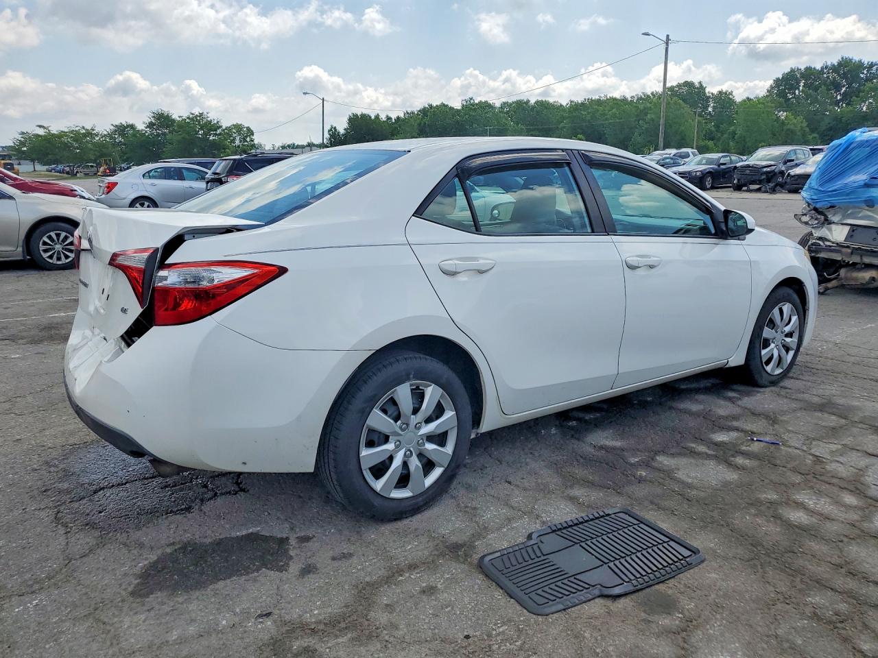 2014 Toyota Corolla Le White vin: 2T1BURHE4EC078621