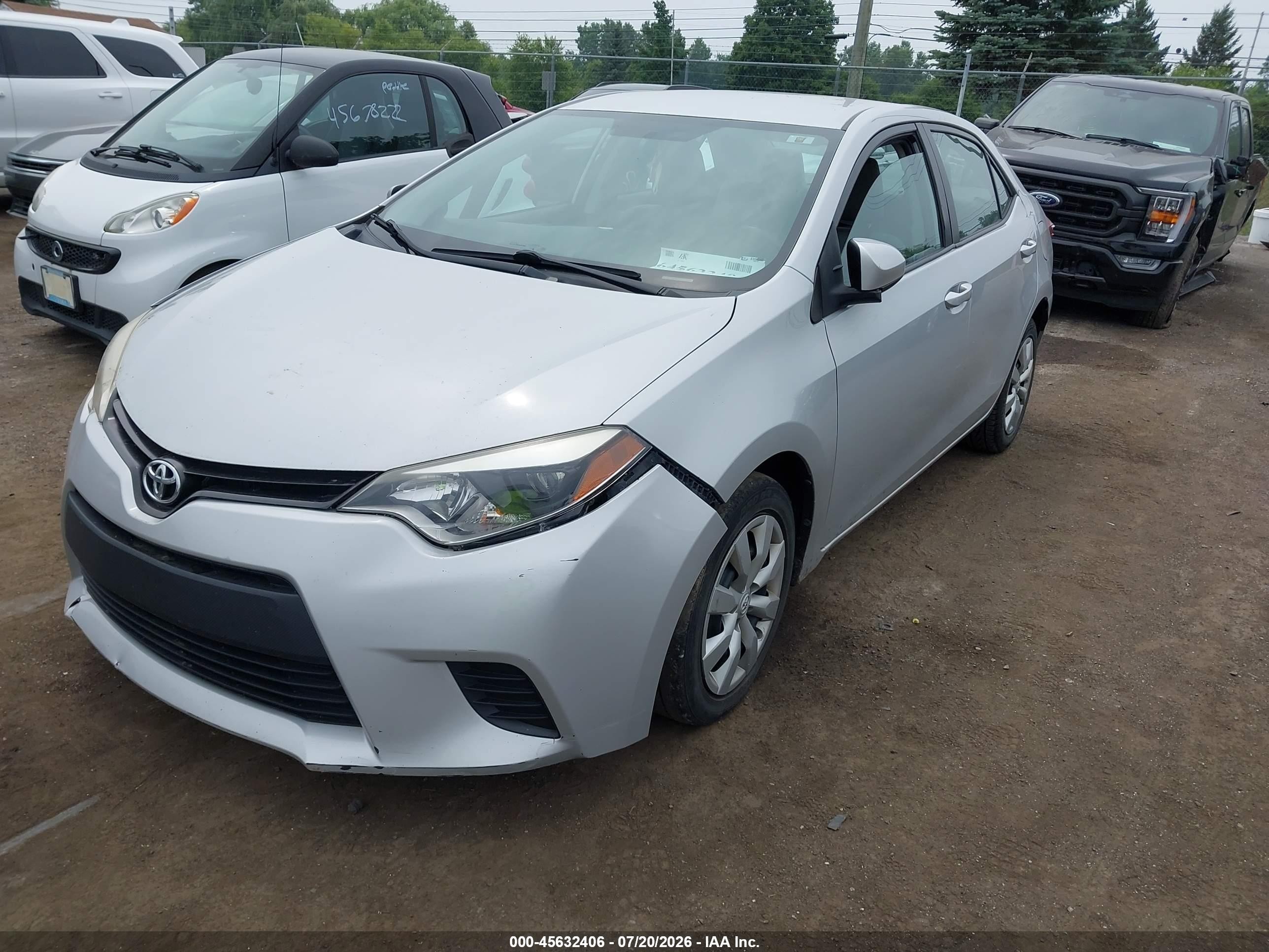 2014 Toyota Corolla Le Silver vin: 2T1BURHE4EC091823